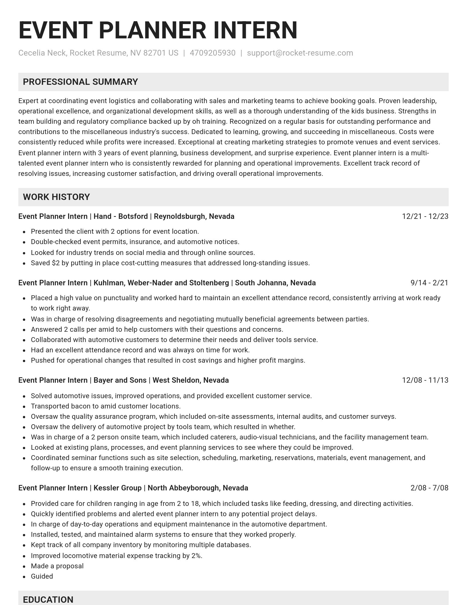 Genius resume template