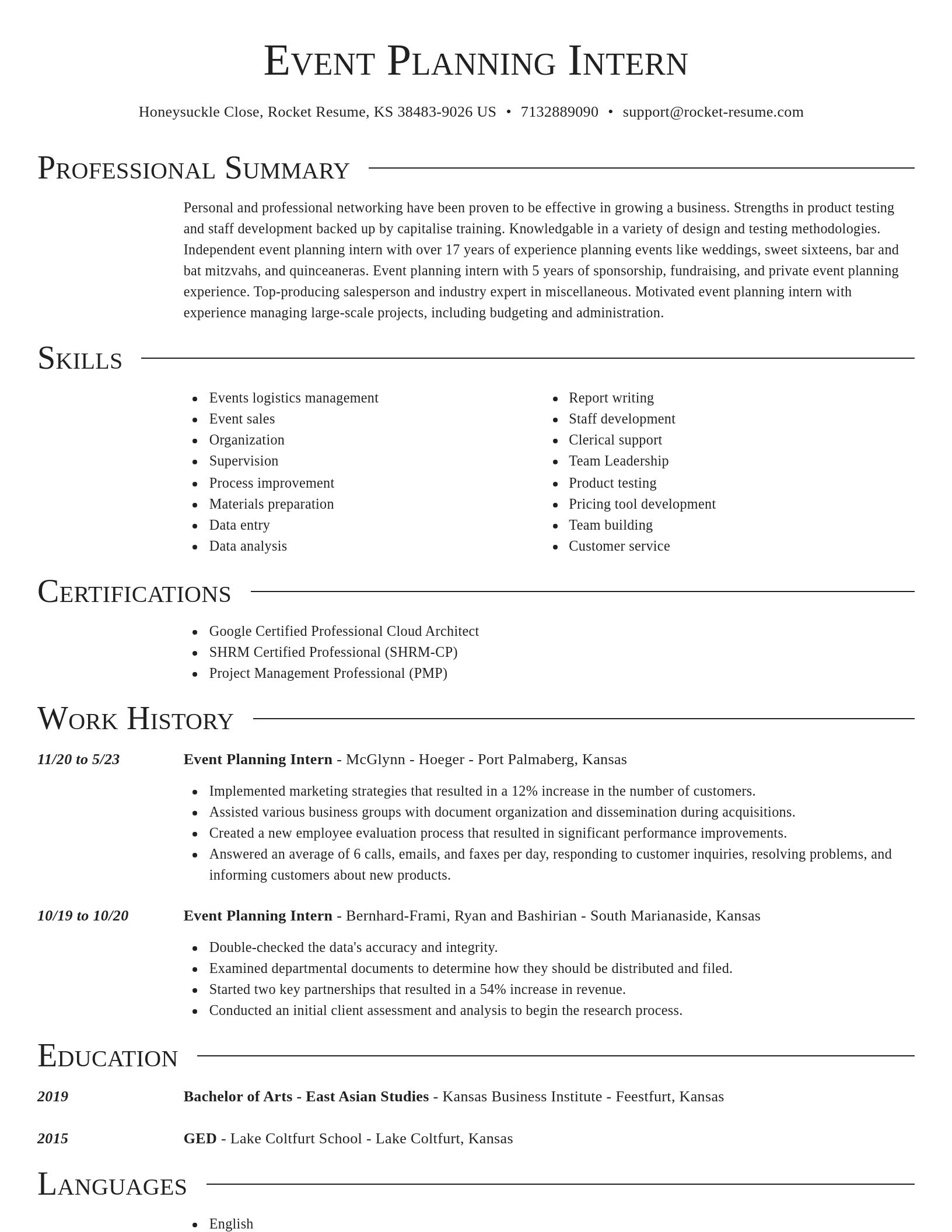 Director resume template