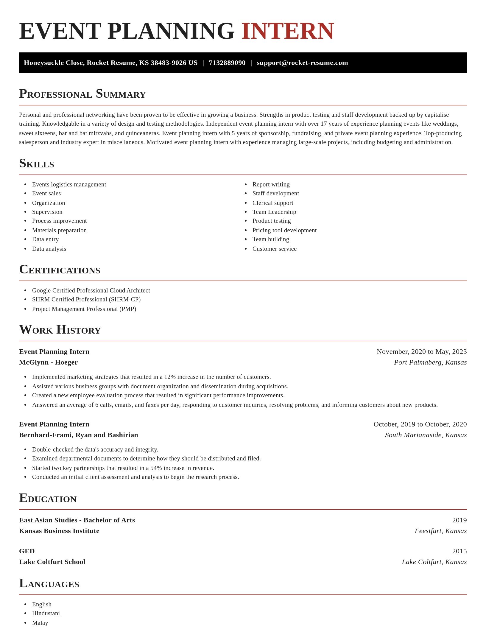 Exquisite resume template