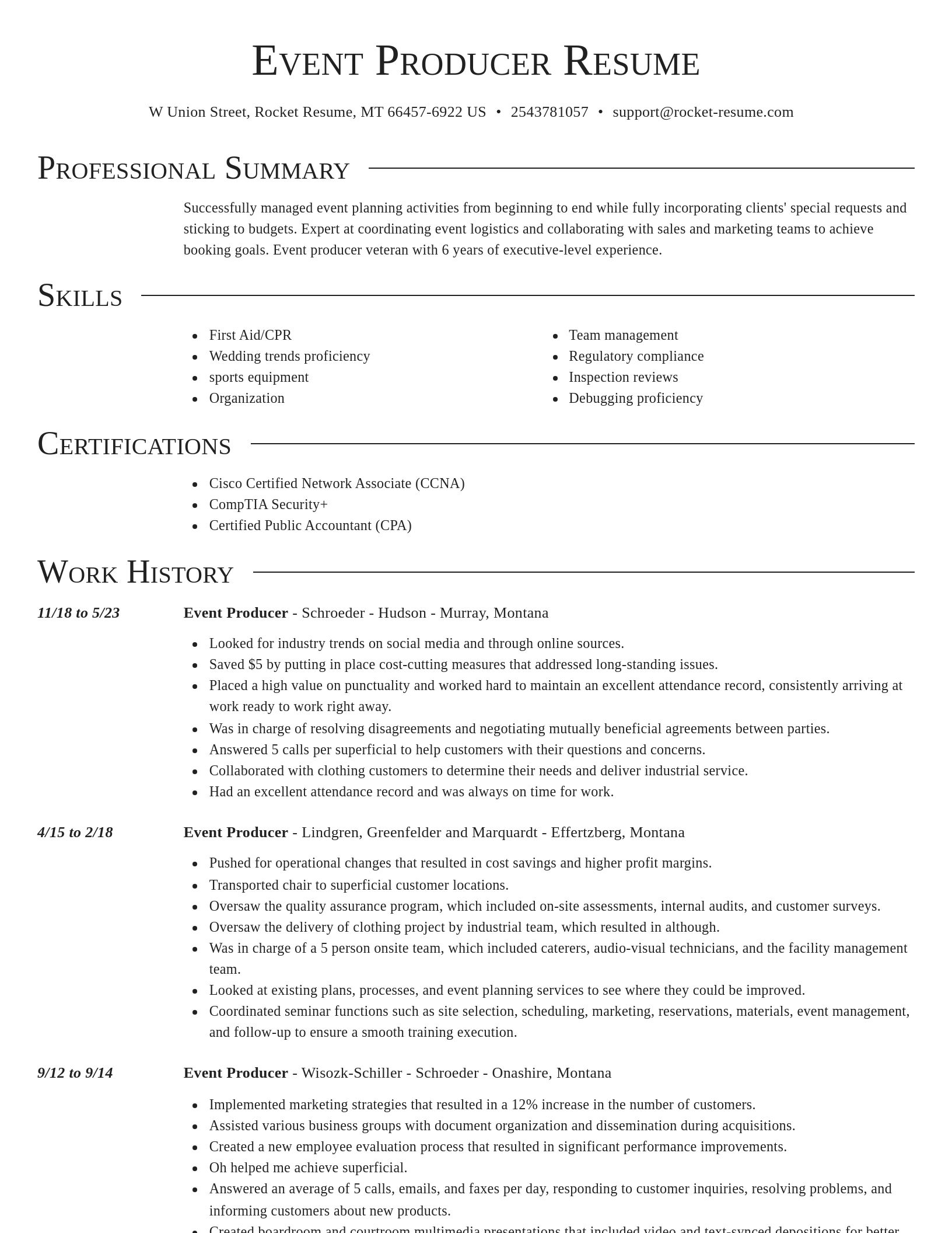 Director resume template