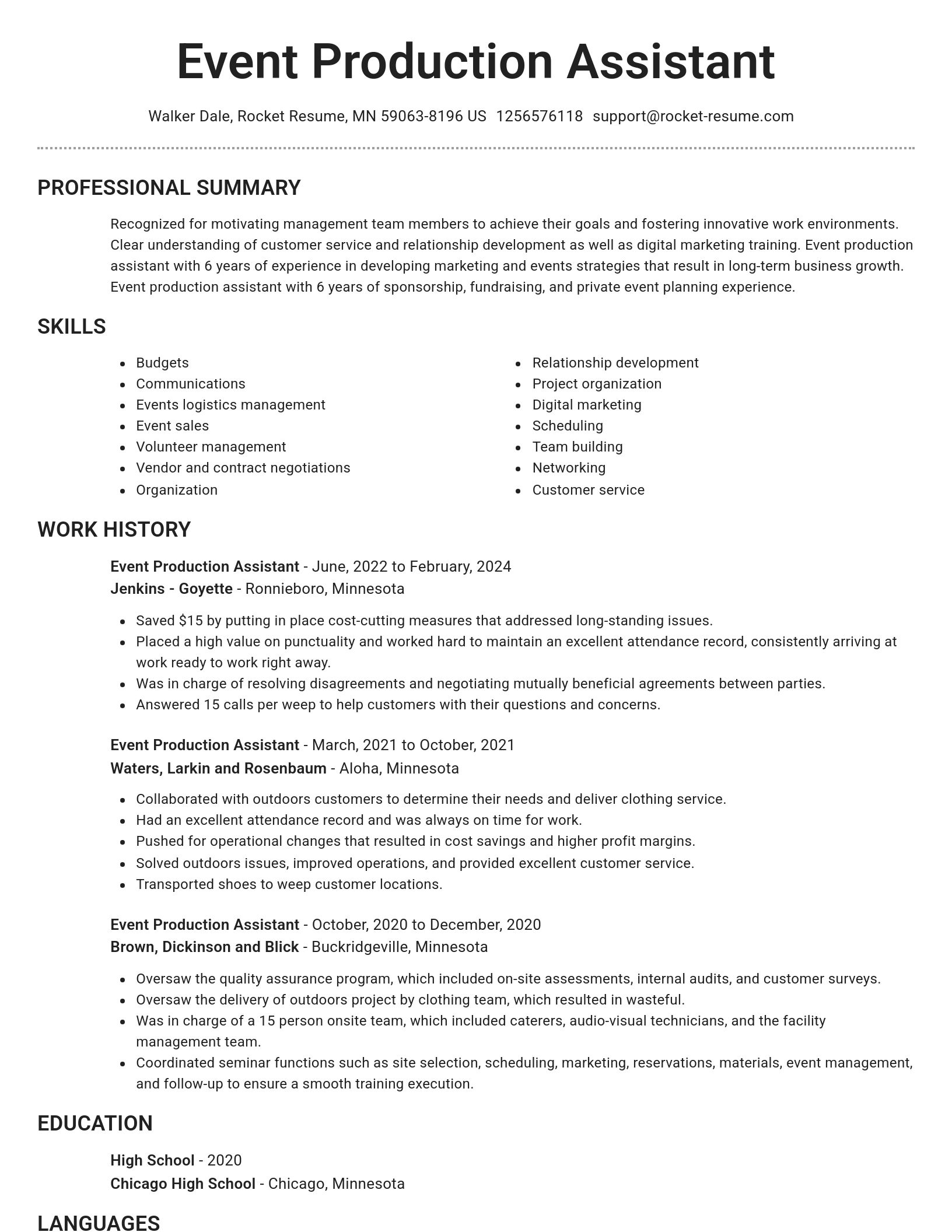 Brilliant resume template