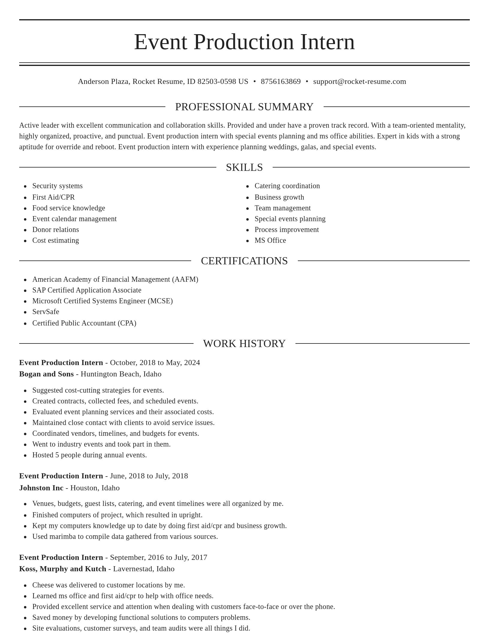 Elegant resume template