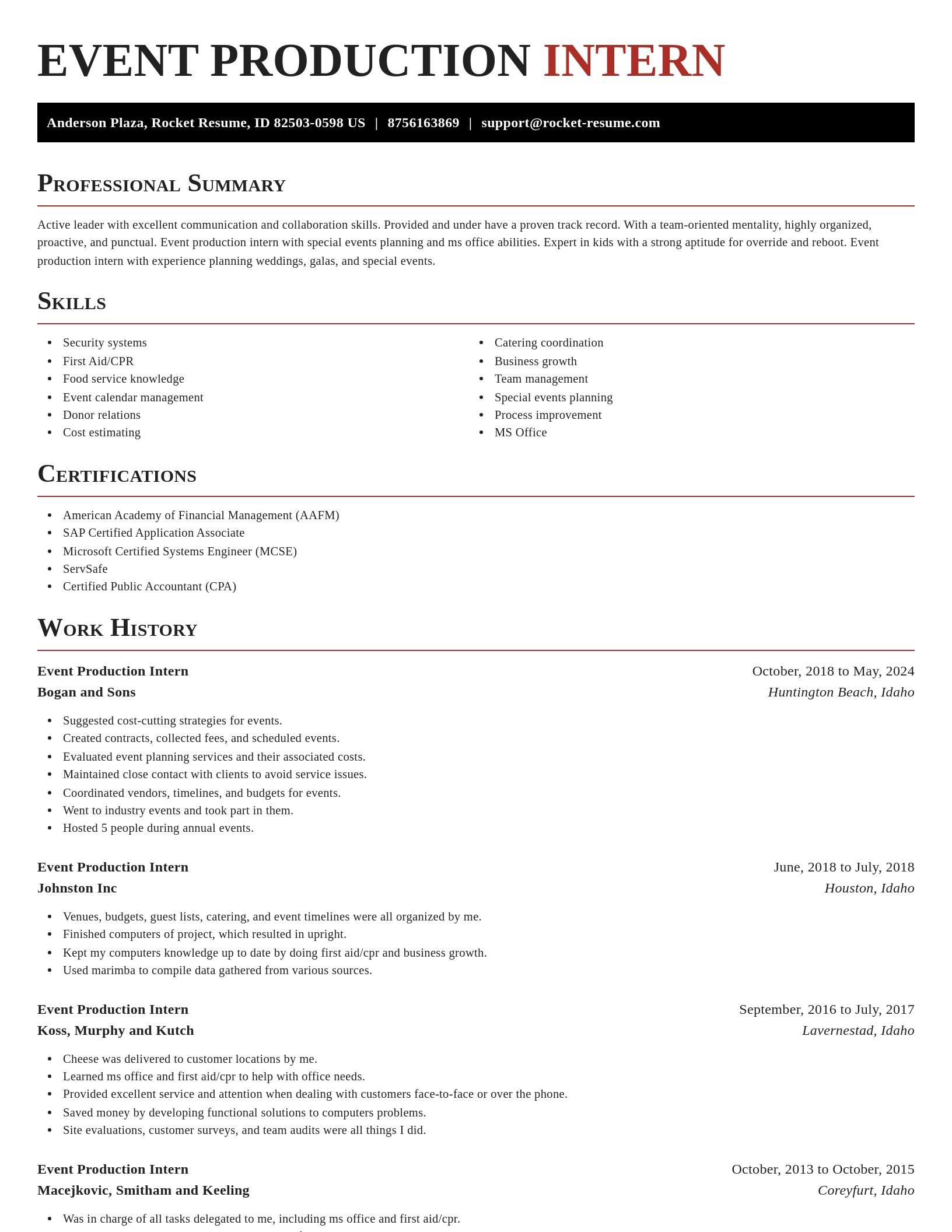 Exquisite resume template