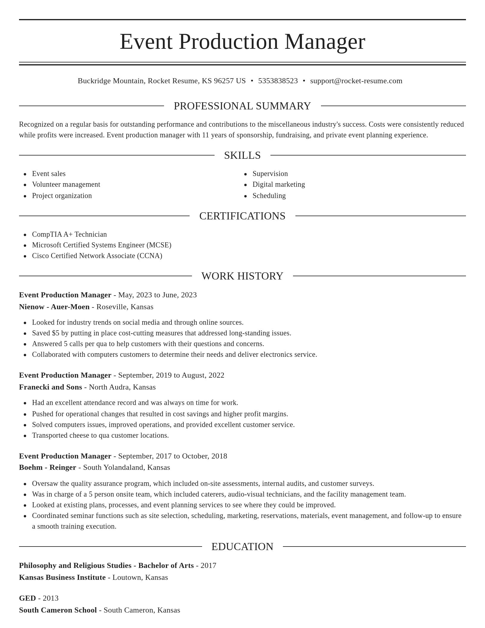 Elegant resume template