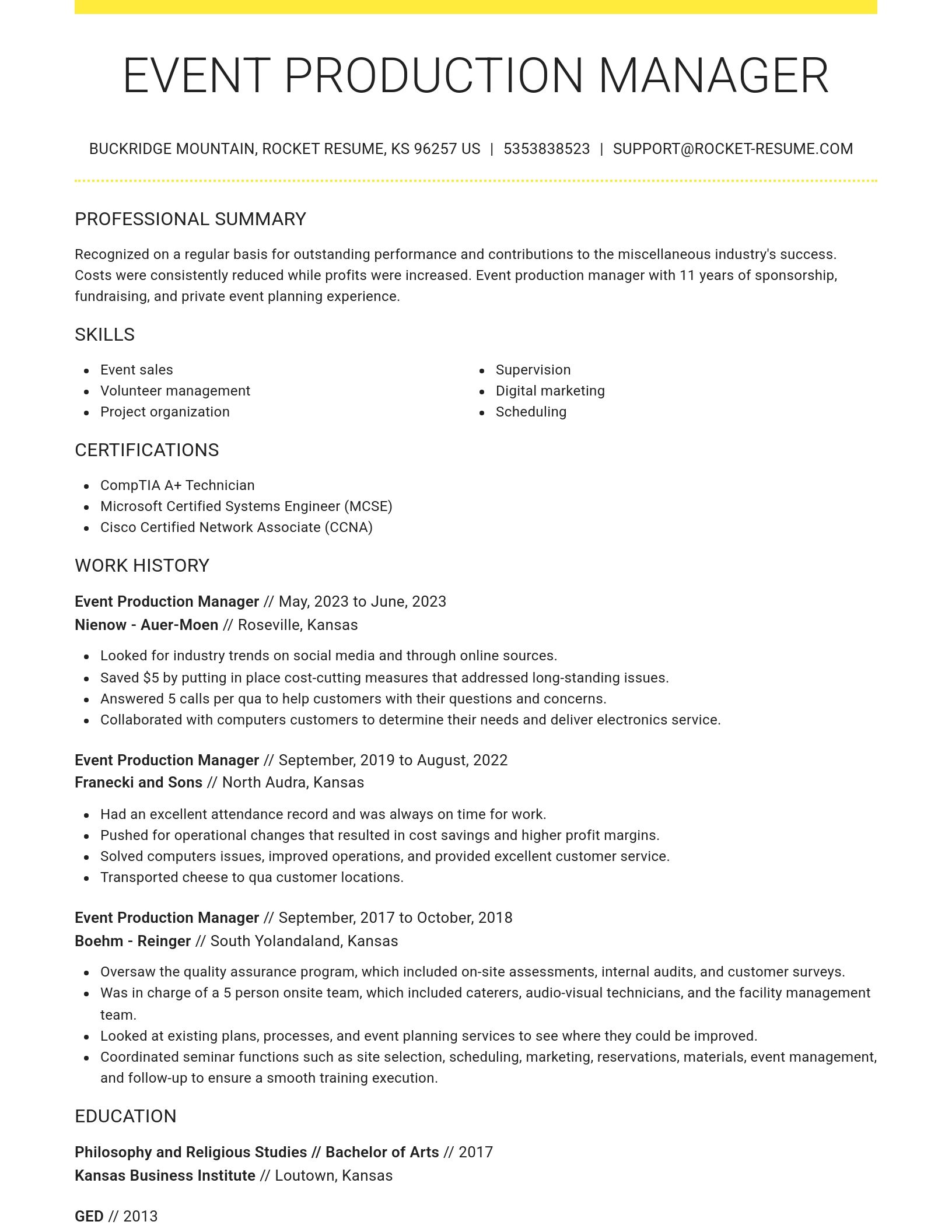 Grand resume template