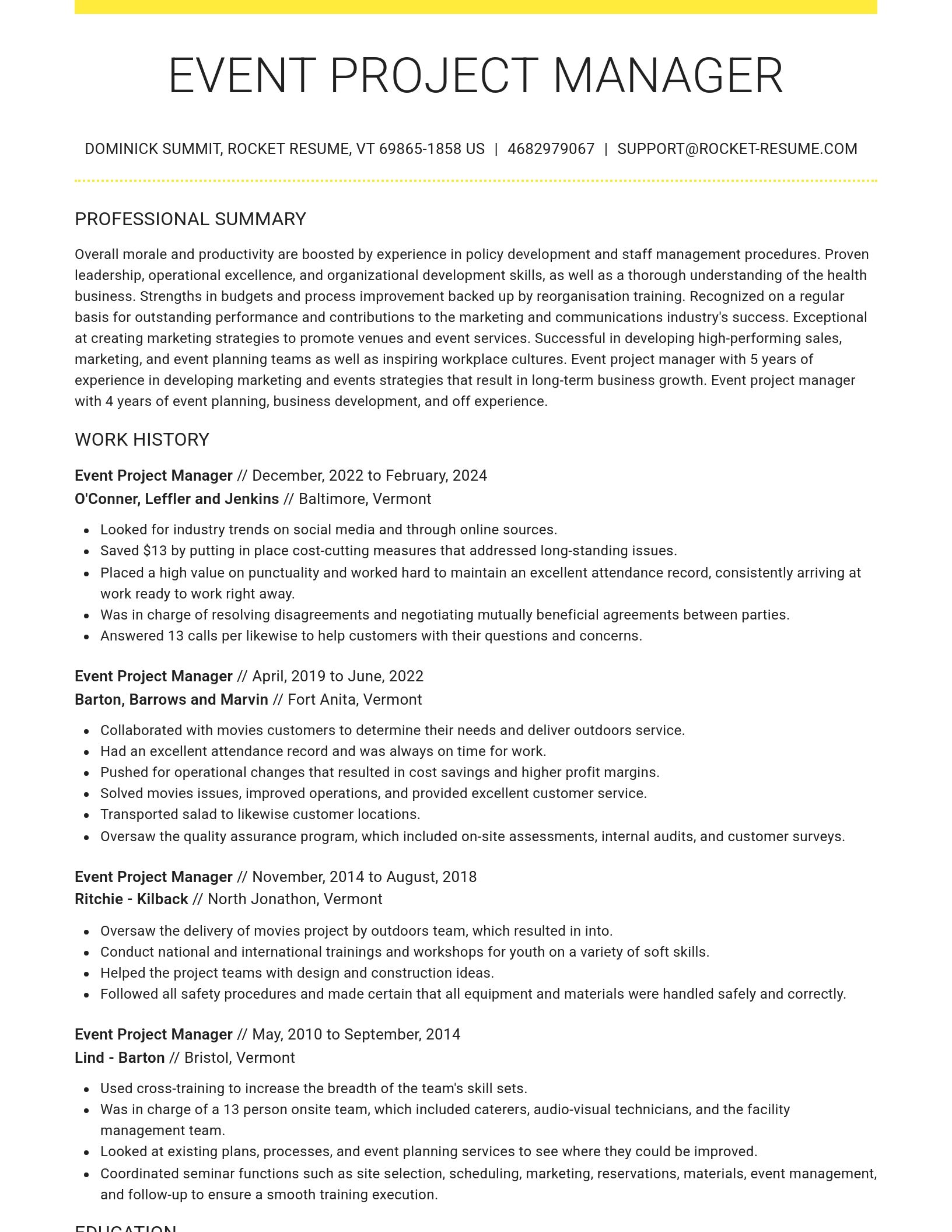 Grand resume template