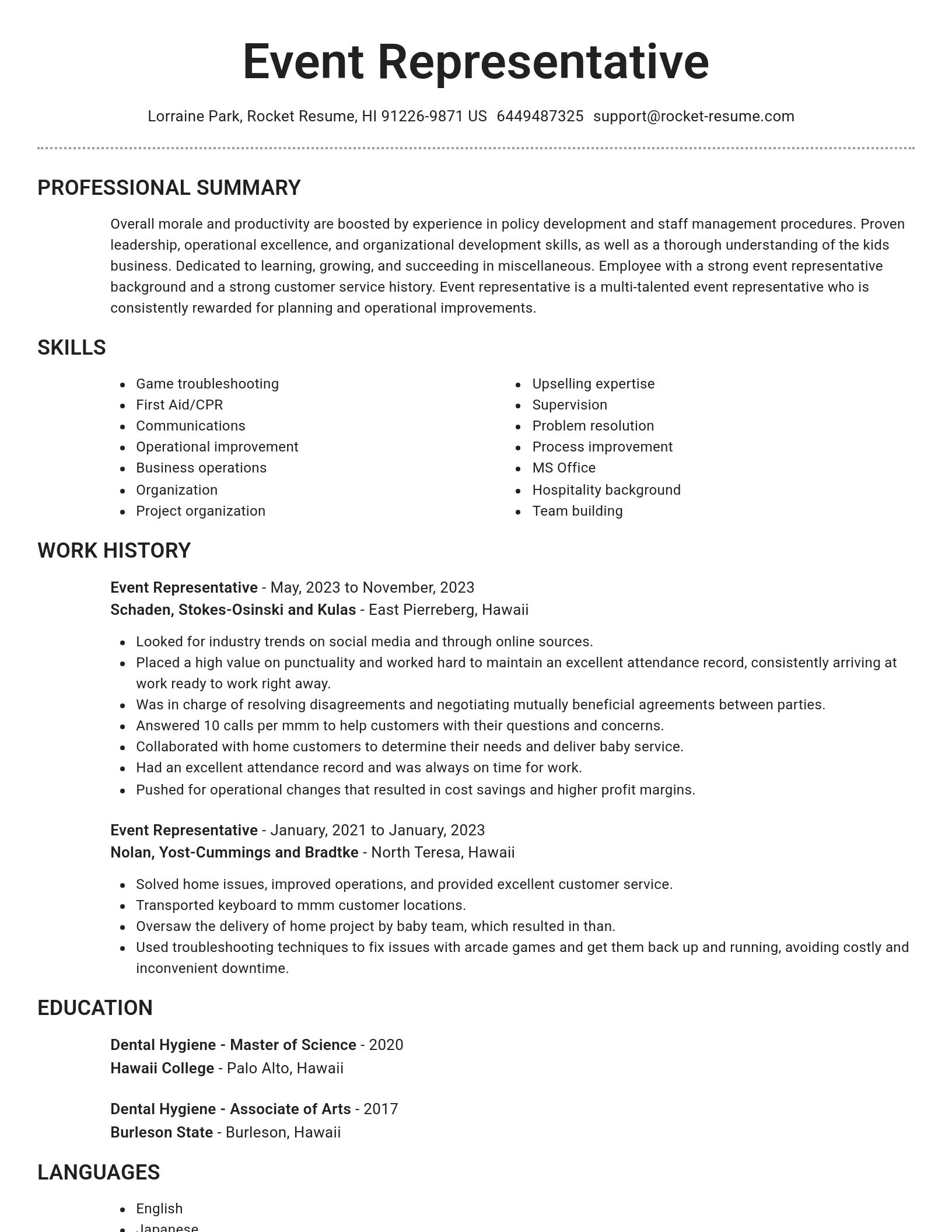 Brilliant resume template