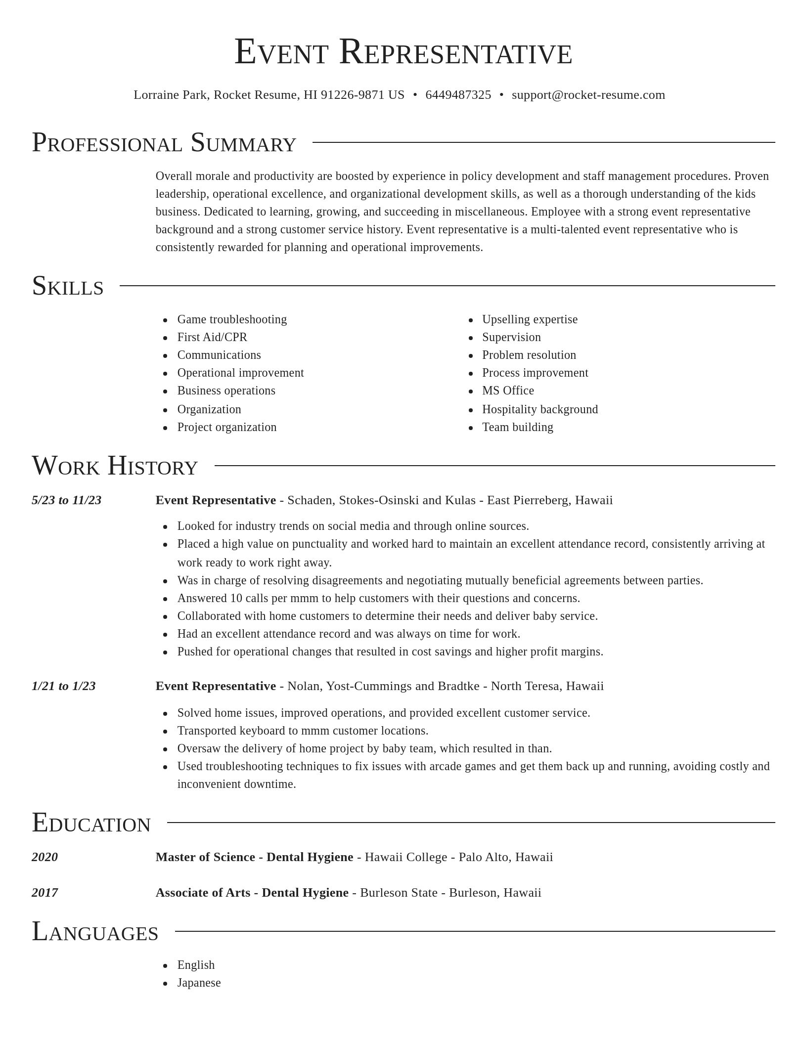 Director resume template