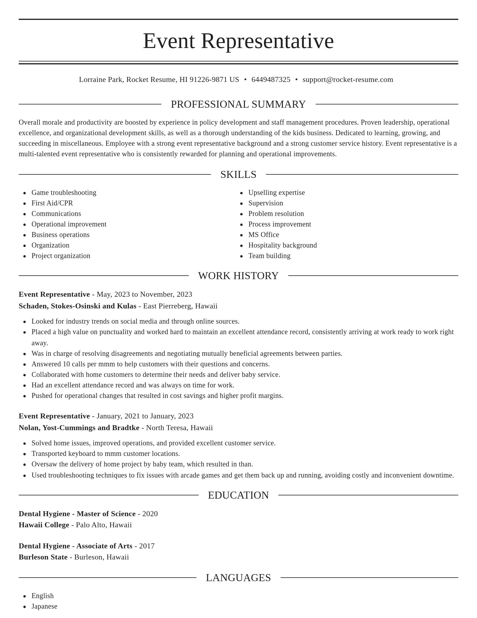 Elegant resume template