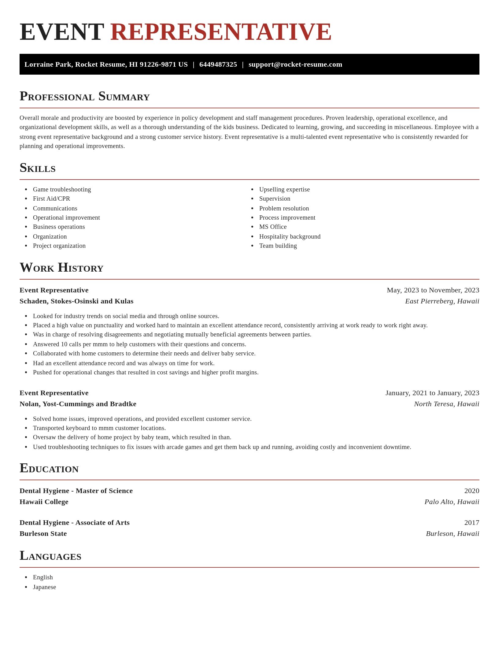 Exquisite resume template