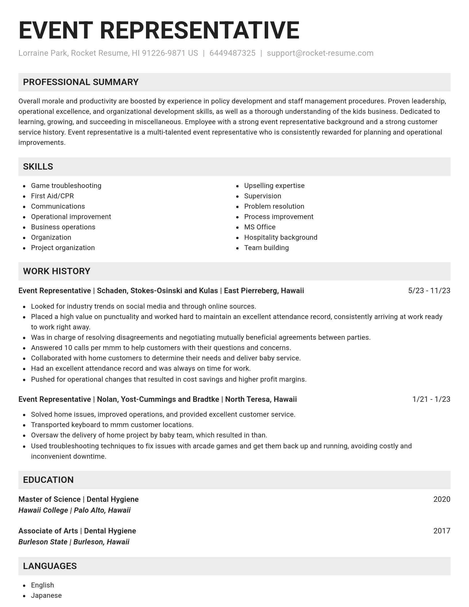 Genius resume template