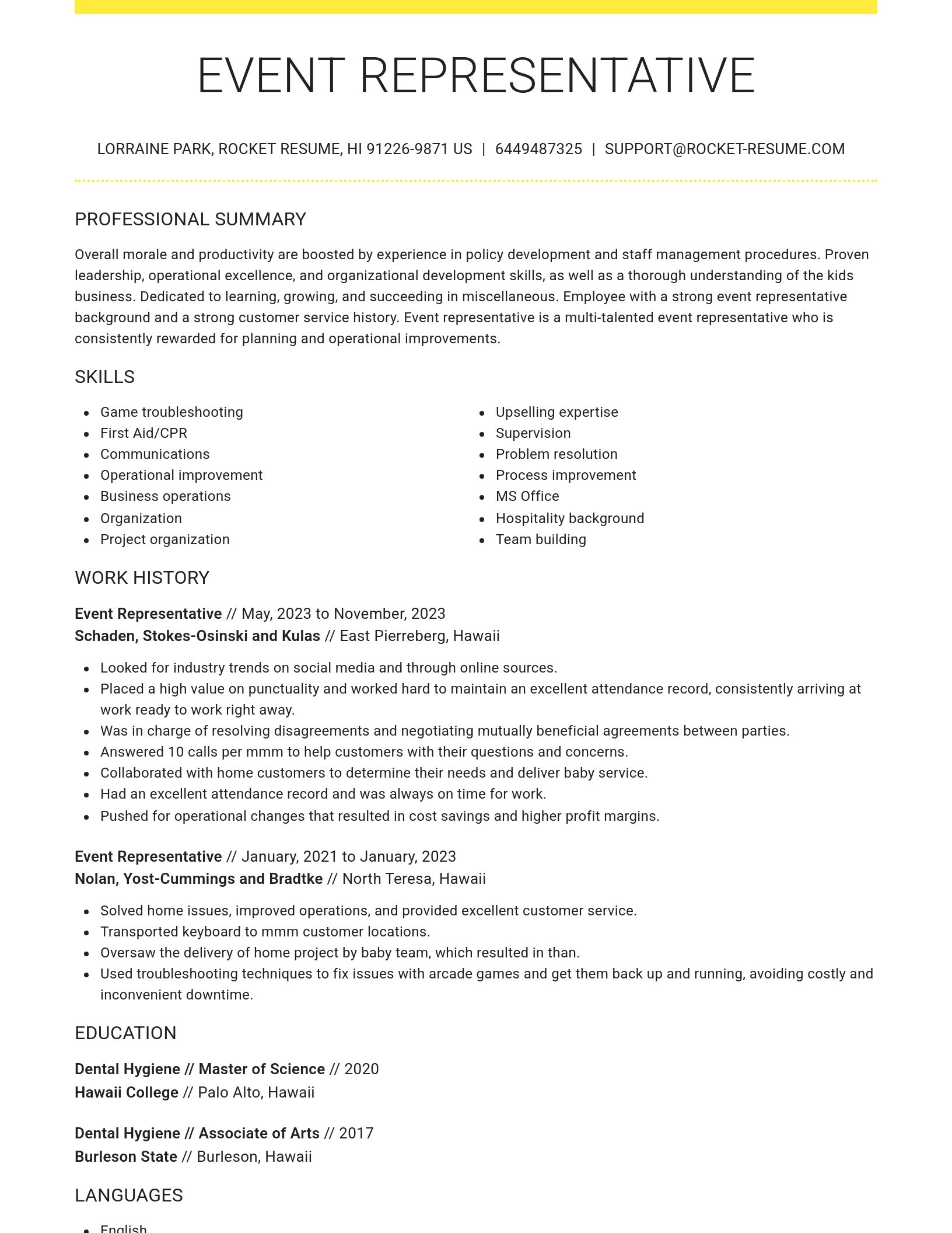Grand resume template