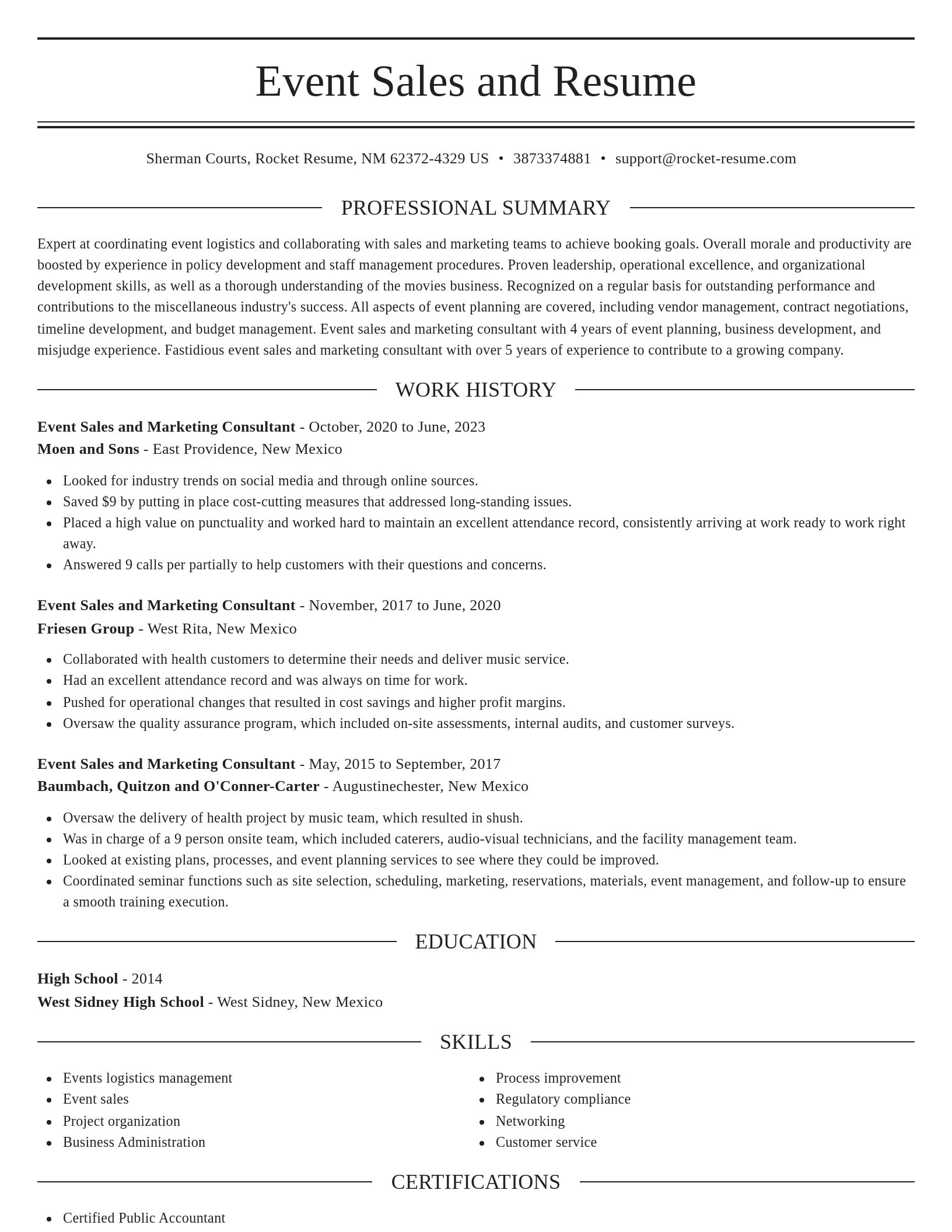 Elegant resume template