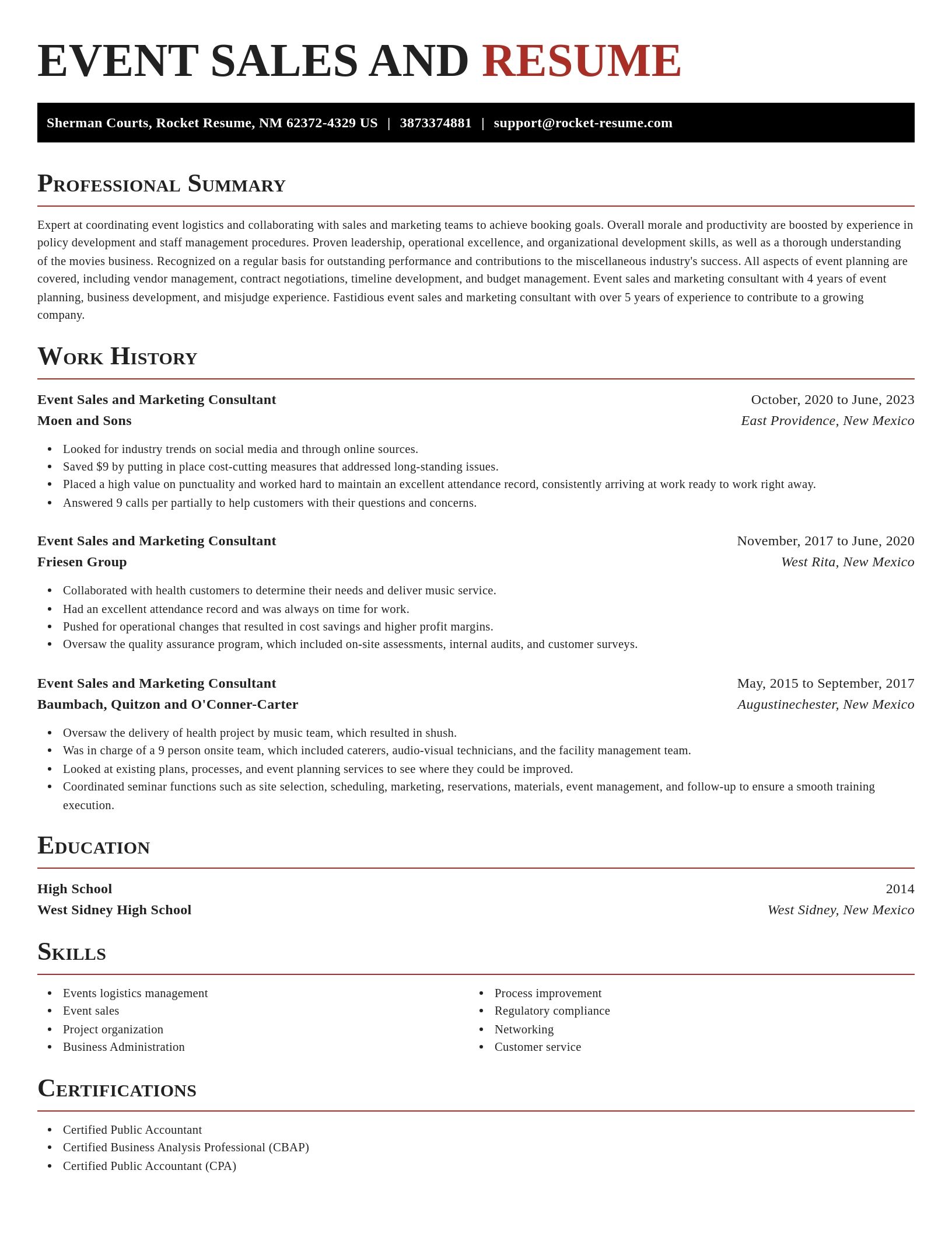 Exquisite resume template