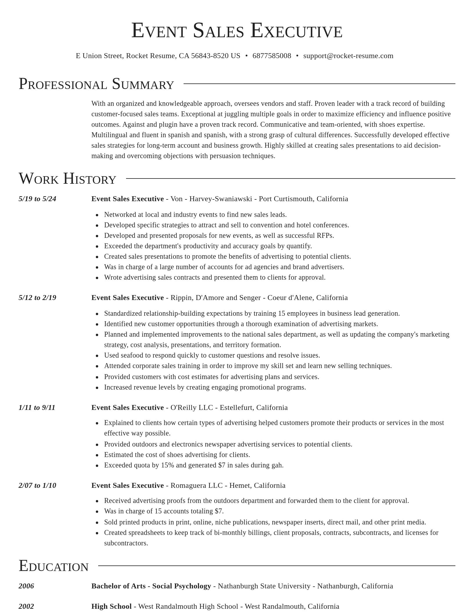 Director resume template