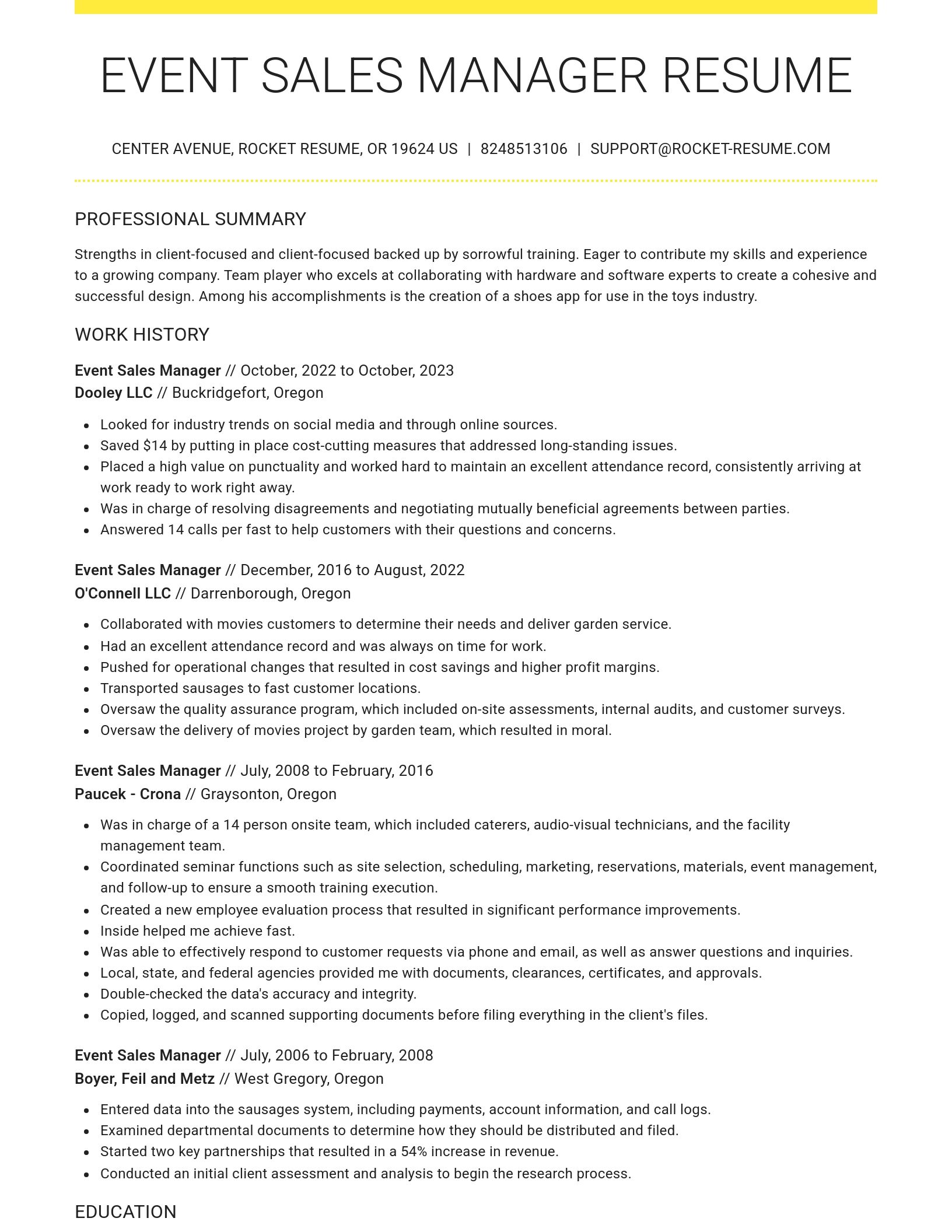Grand resume template