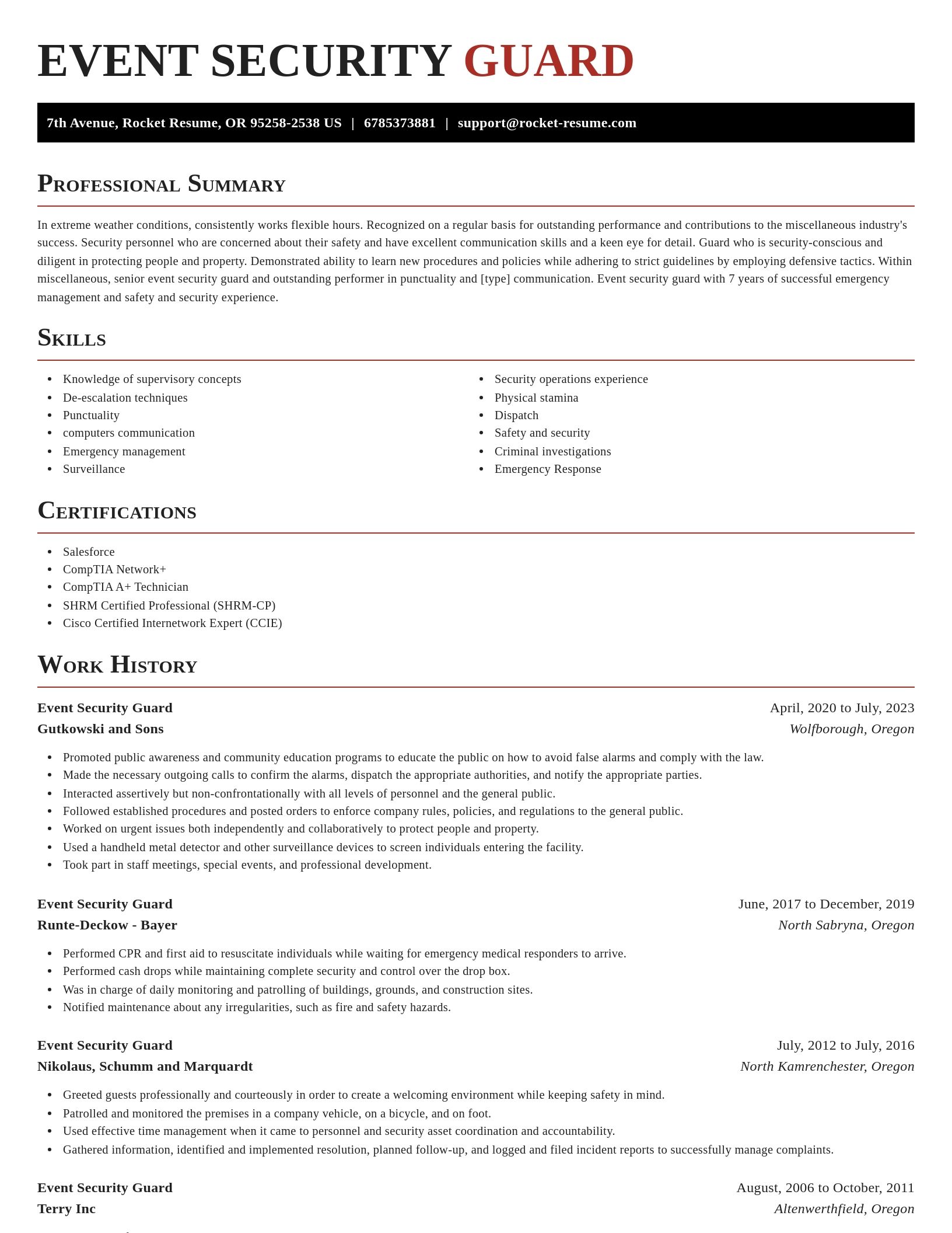 Exquisite resume template