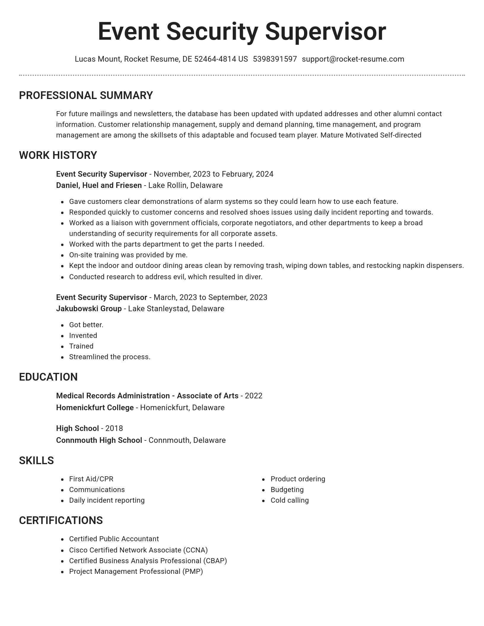 Brilliant resume template