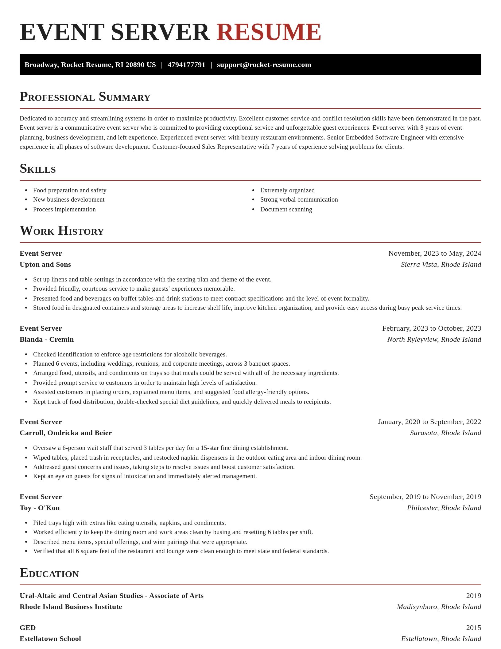 Exquisite resume template