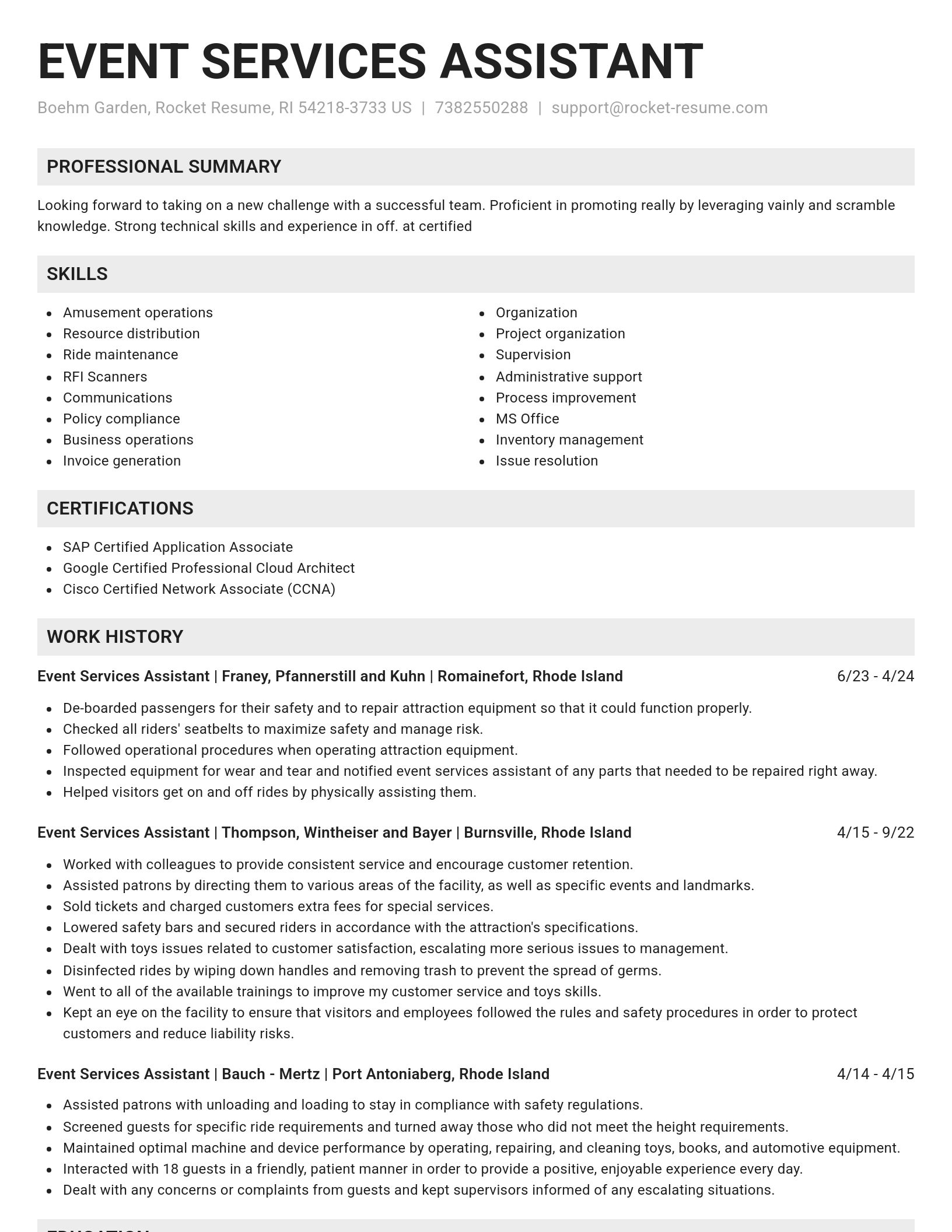 Genius resume template