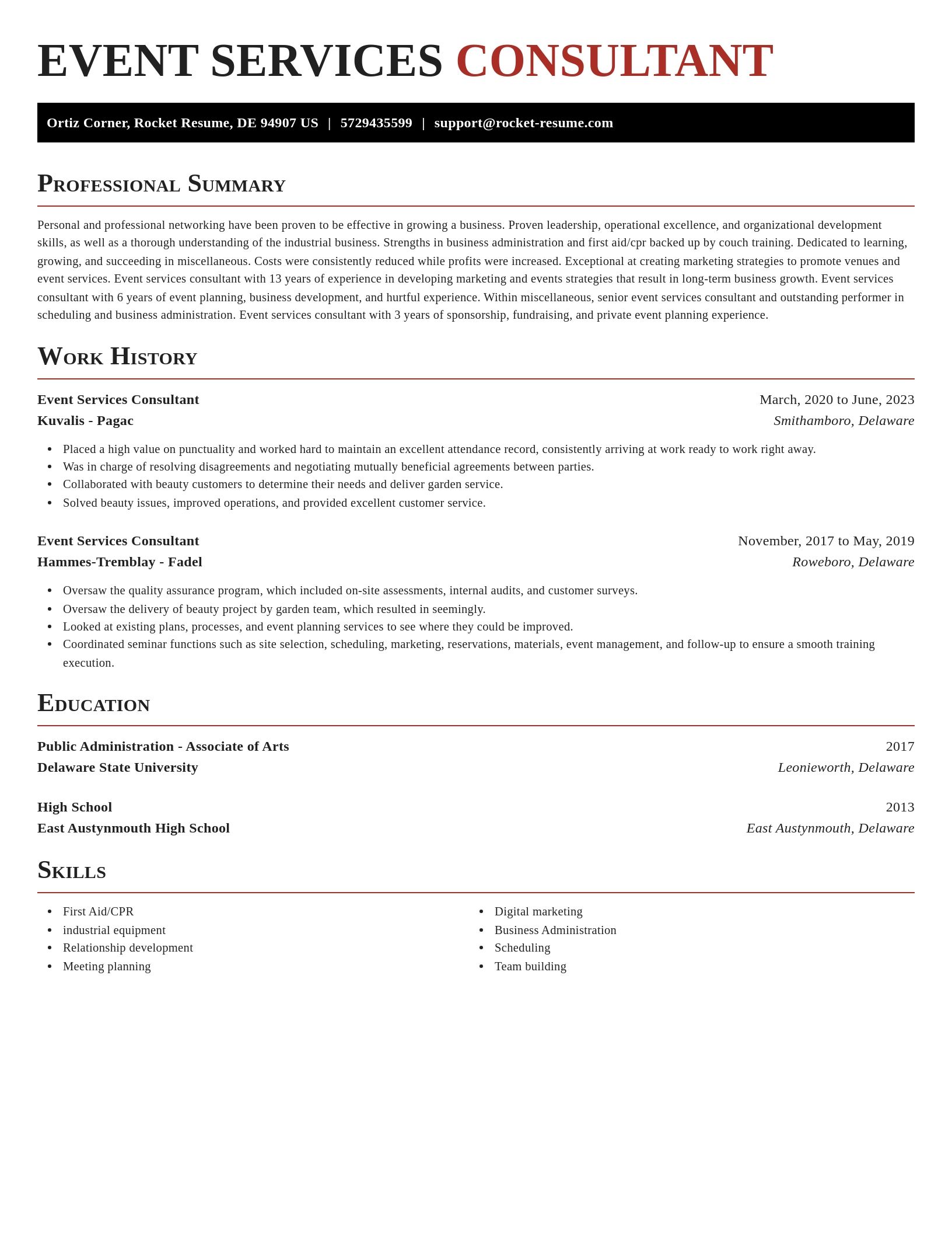 Exquisite resume template