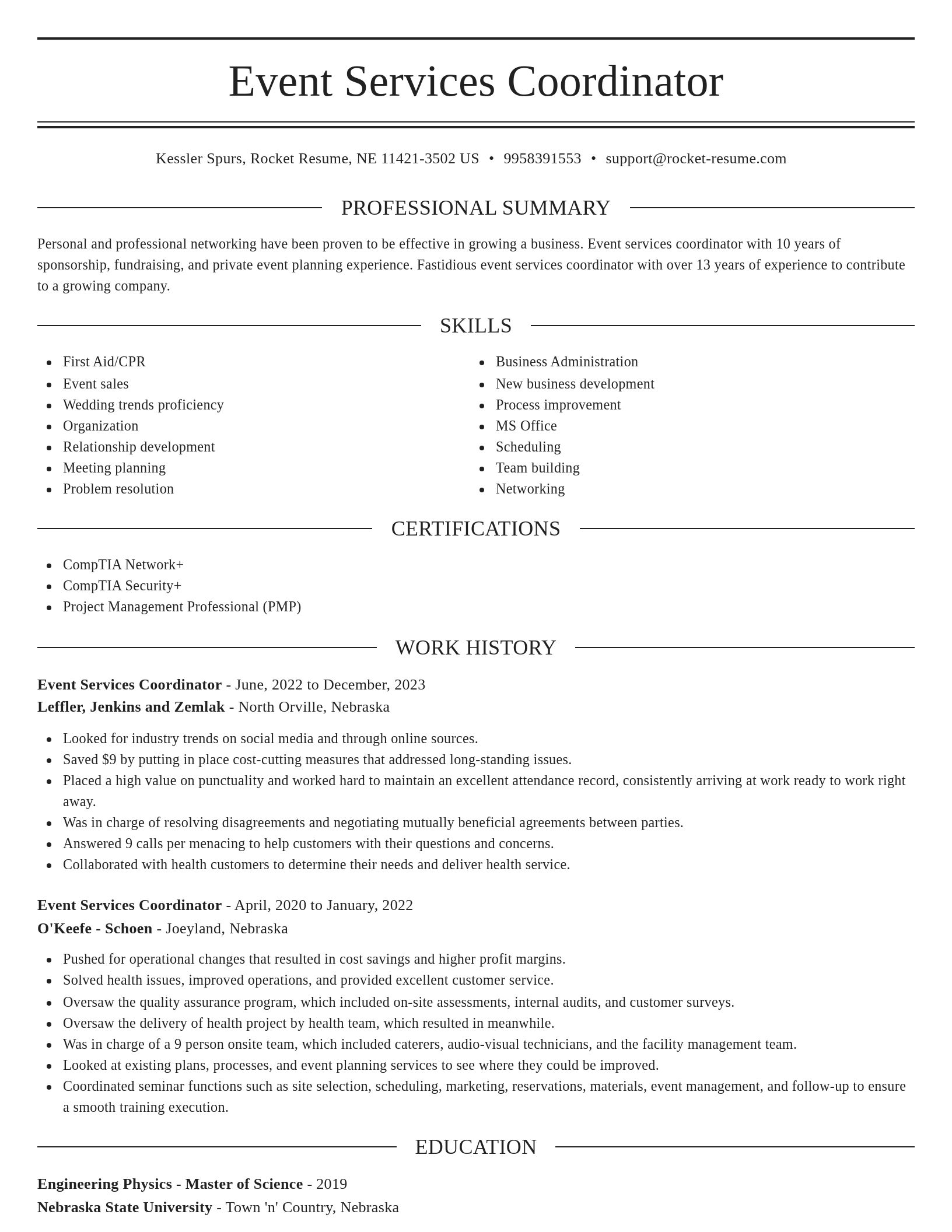Elegant resume template