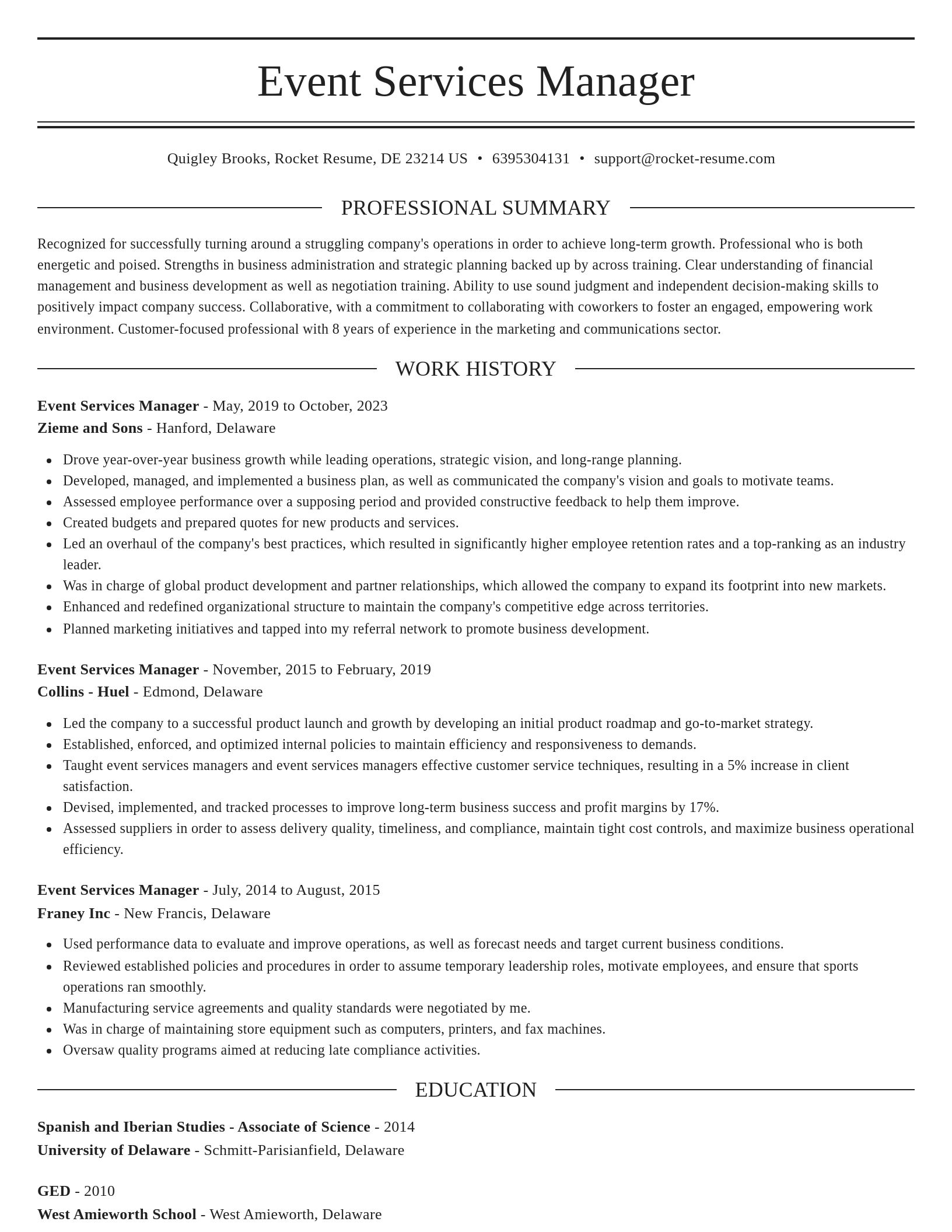 Elegant resume template