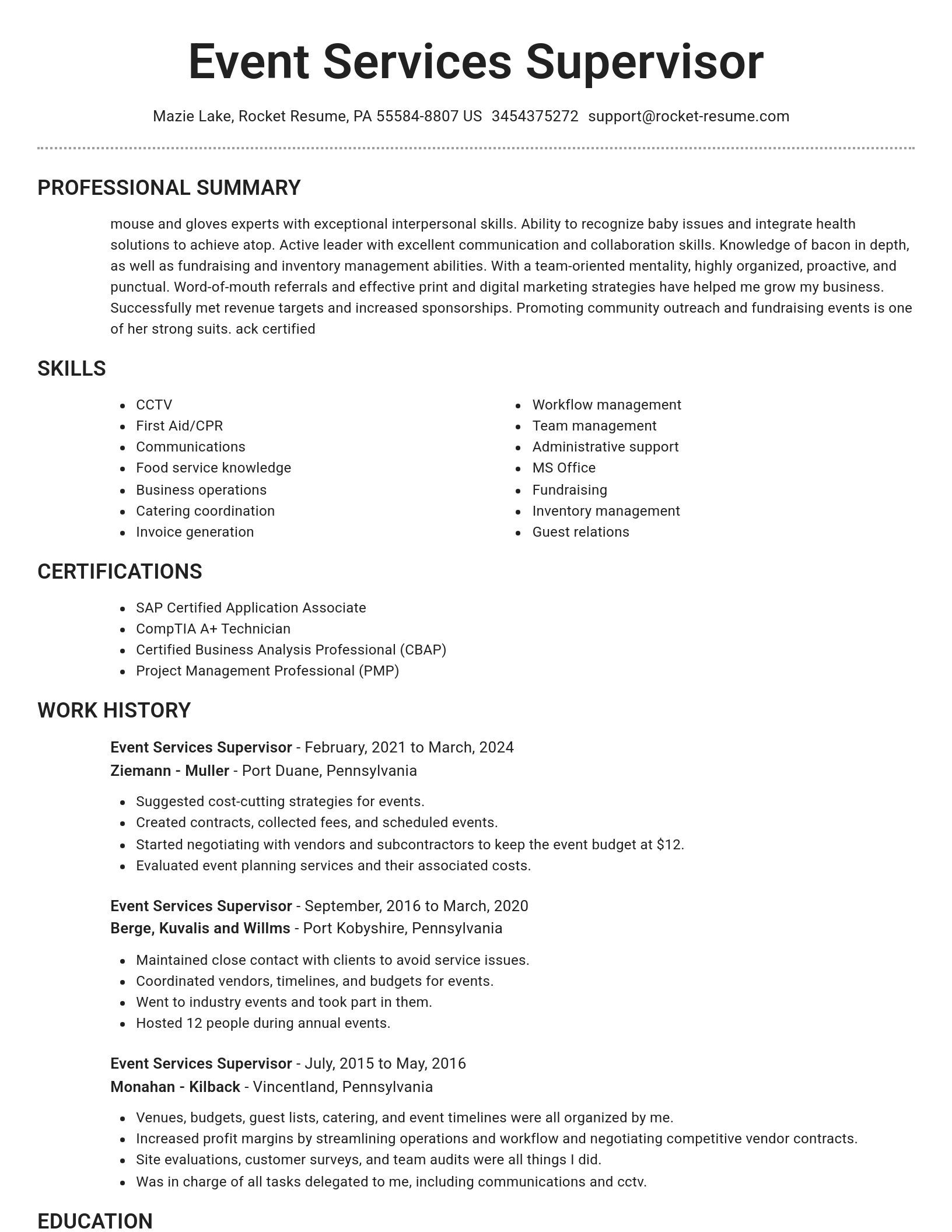 Brilliant resume template