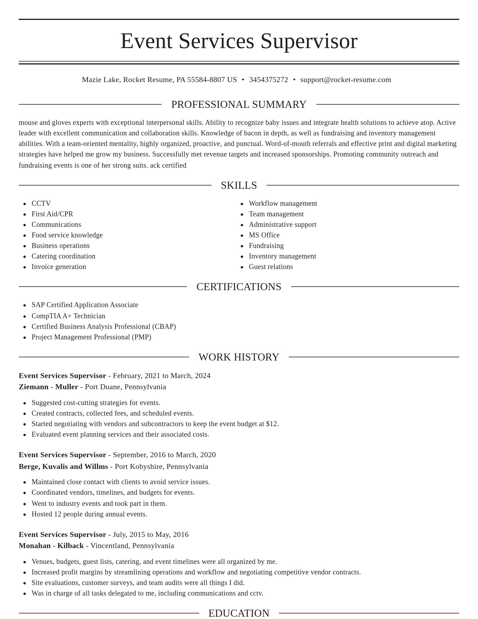 Elegant resume template