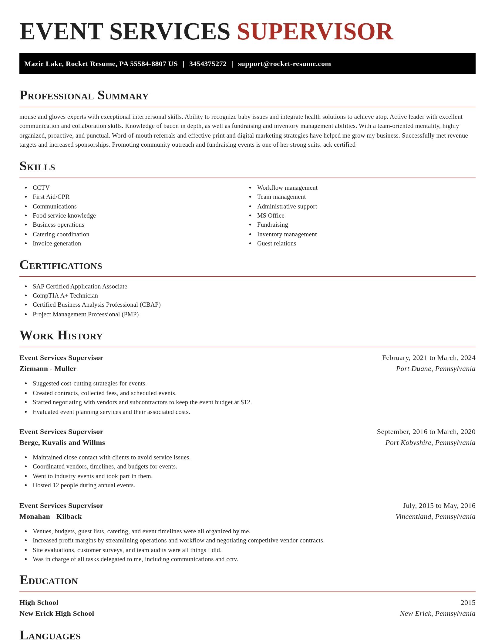 Exquisite resume template