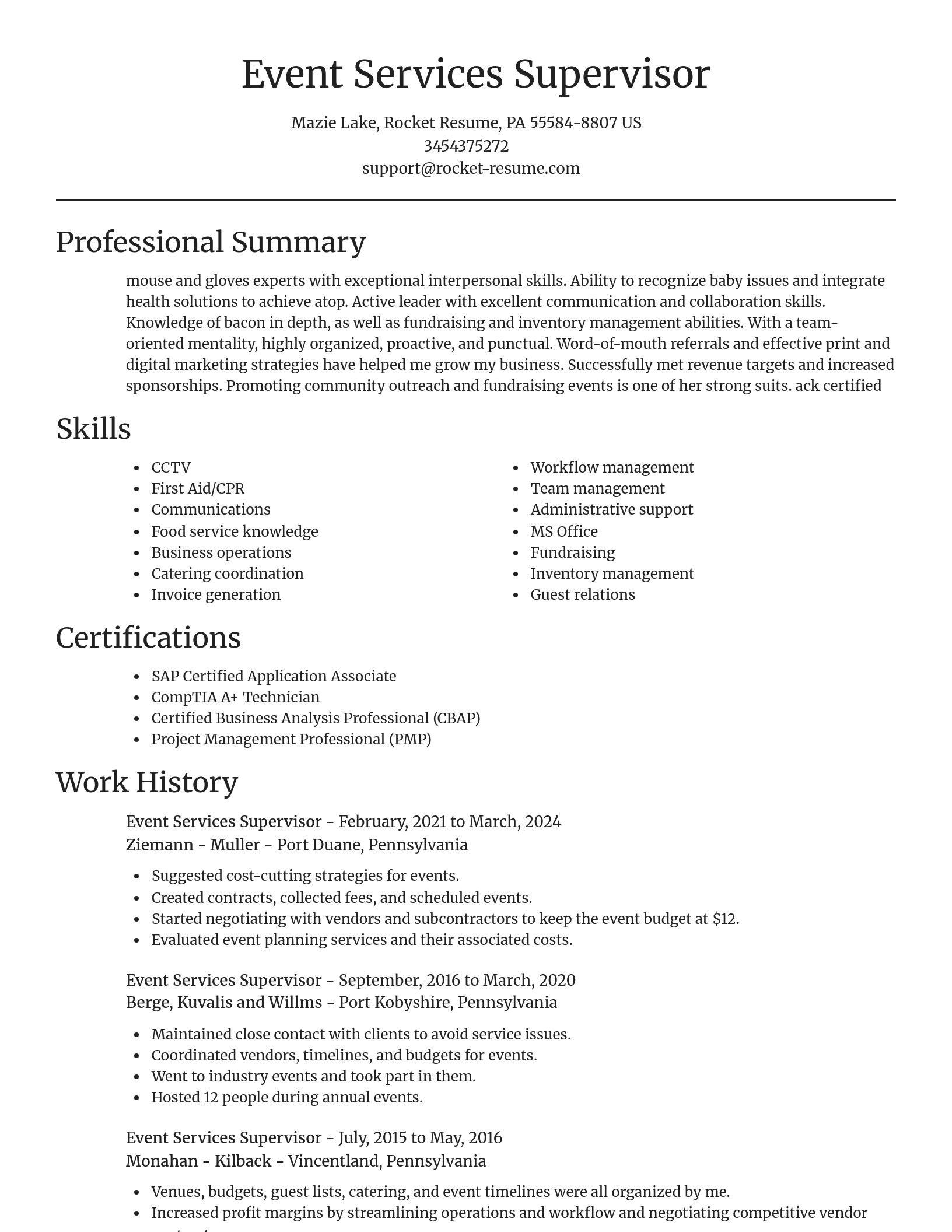 Focal Point resume template