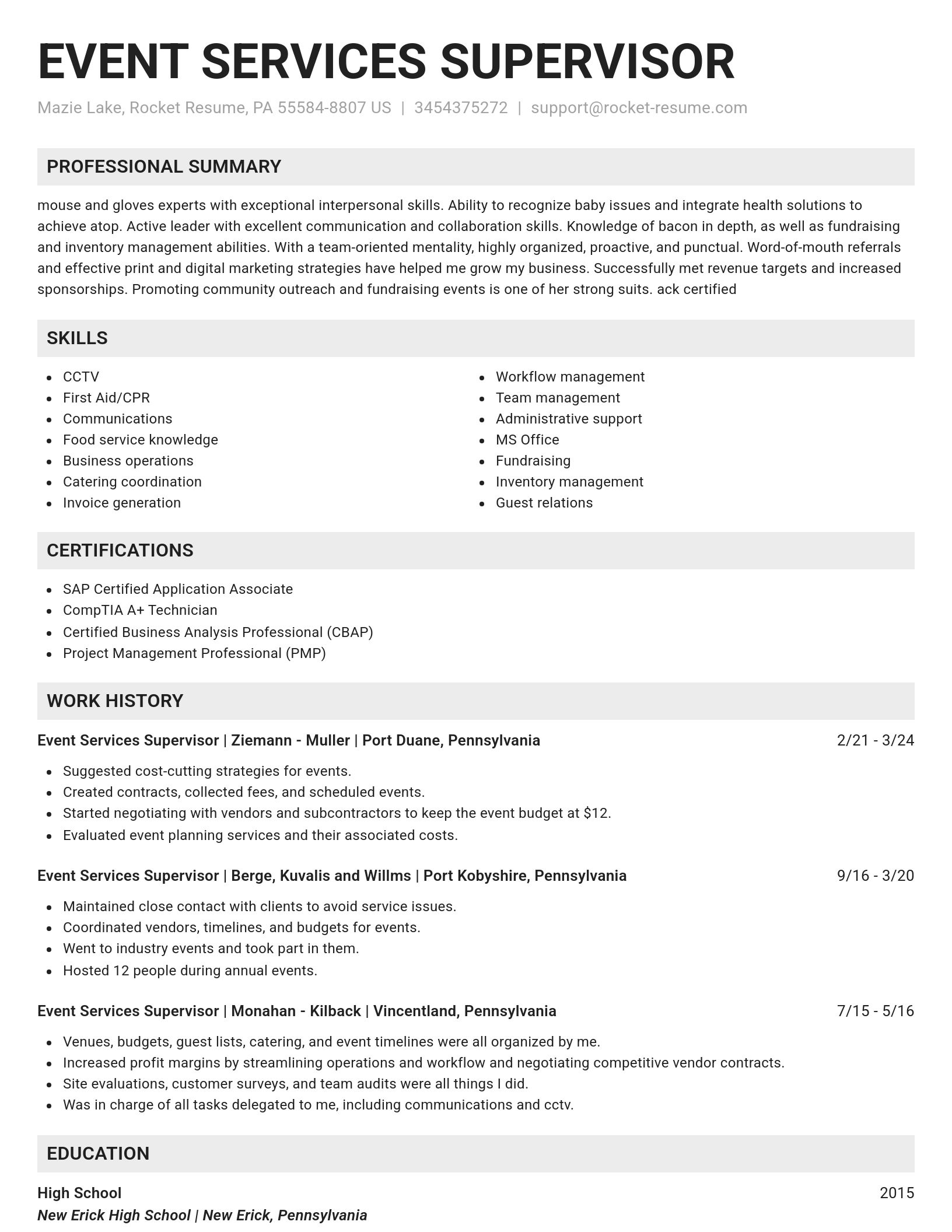 Genius resume template