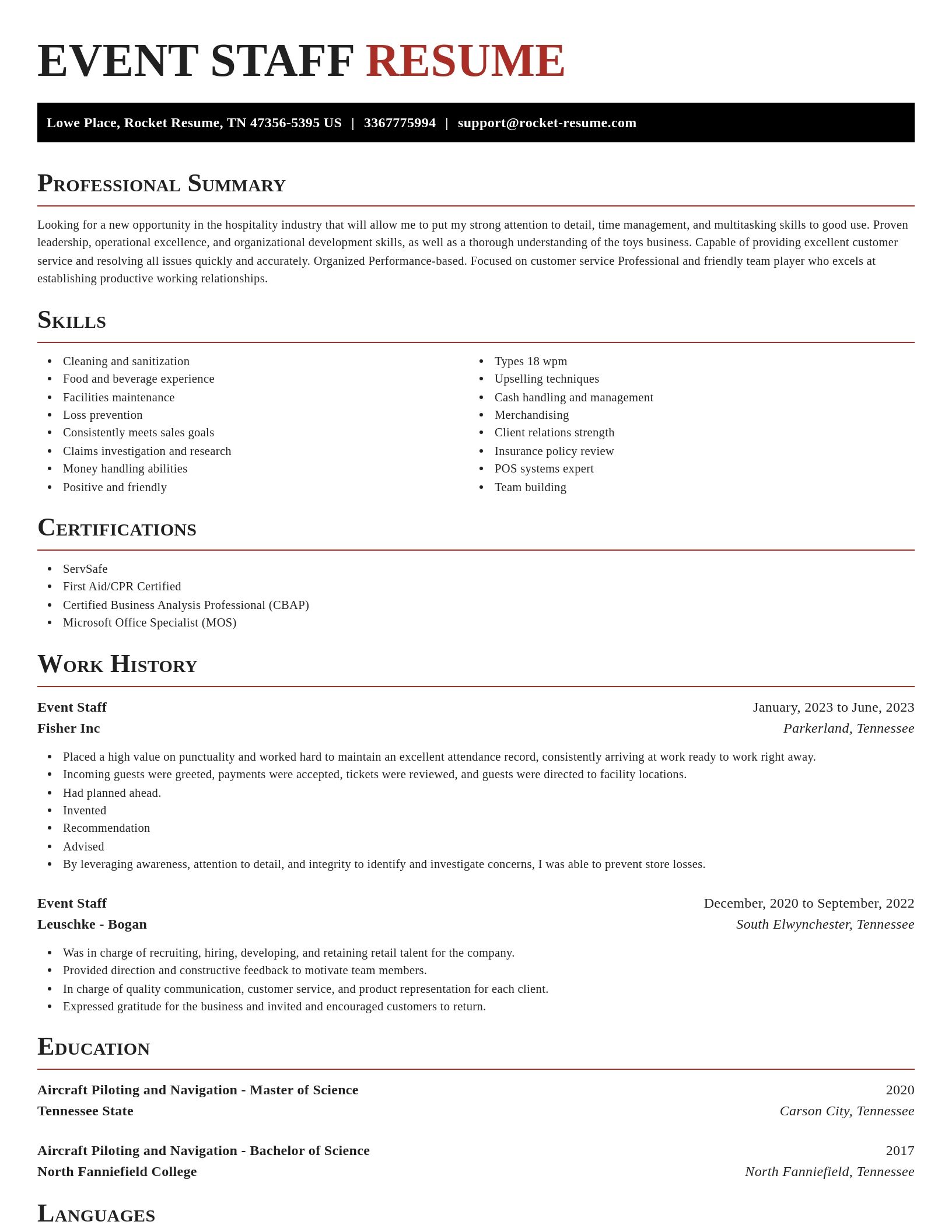 Exquisite resume template