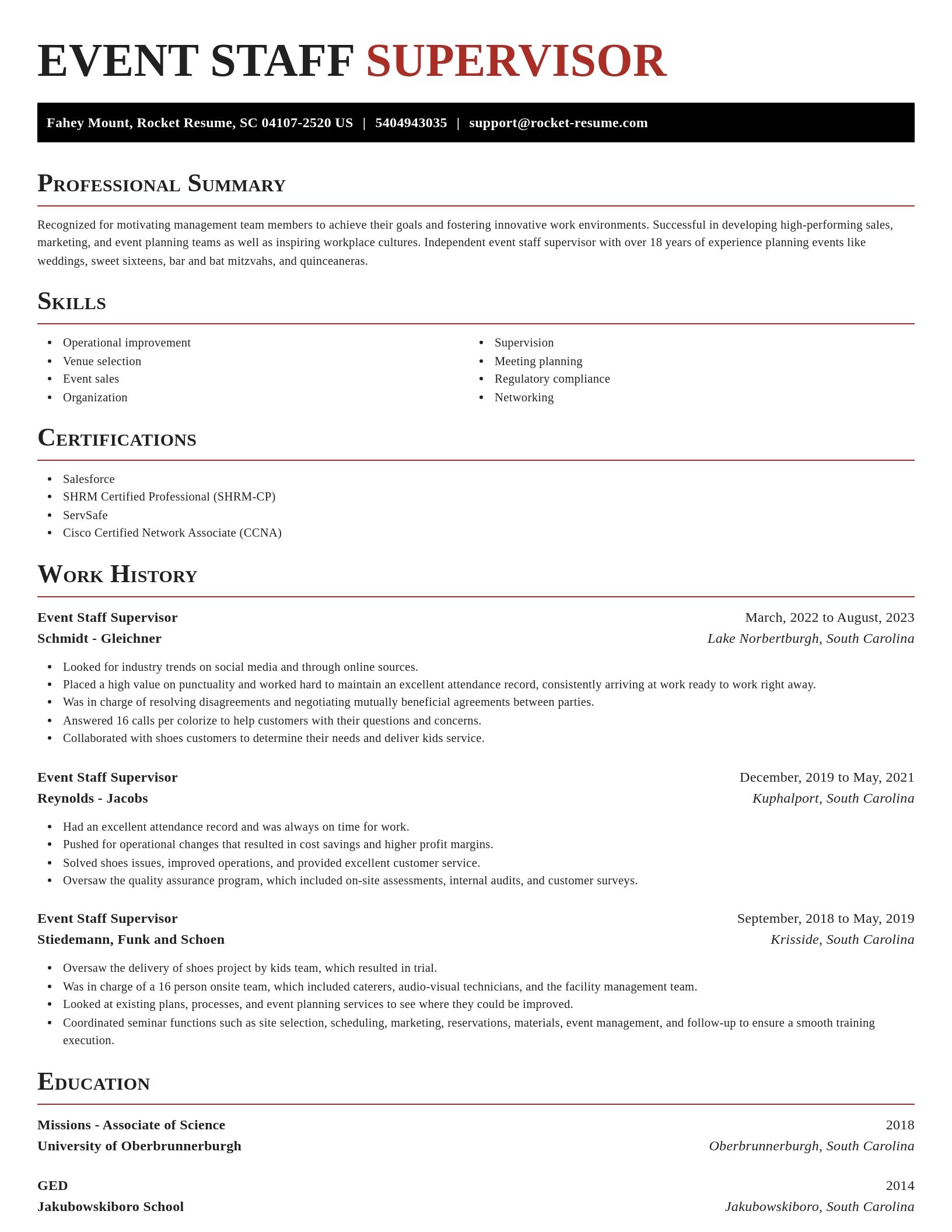 Exquisite resume template