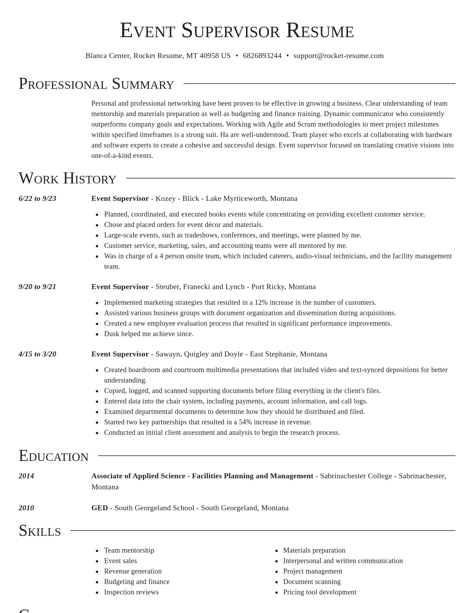 Director resume template
