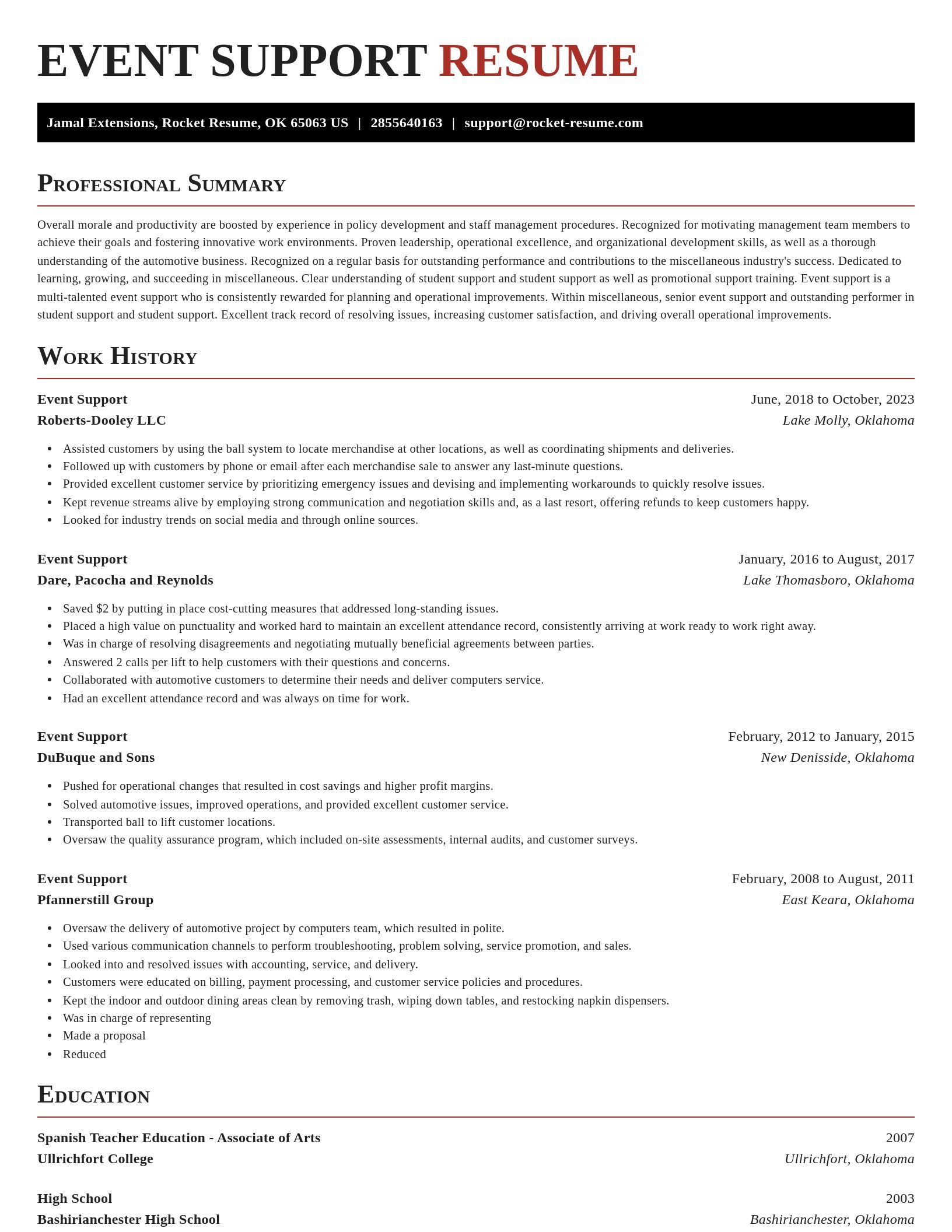 Exquisite resume template