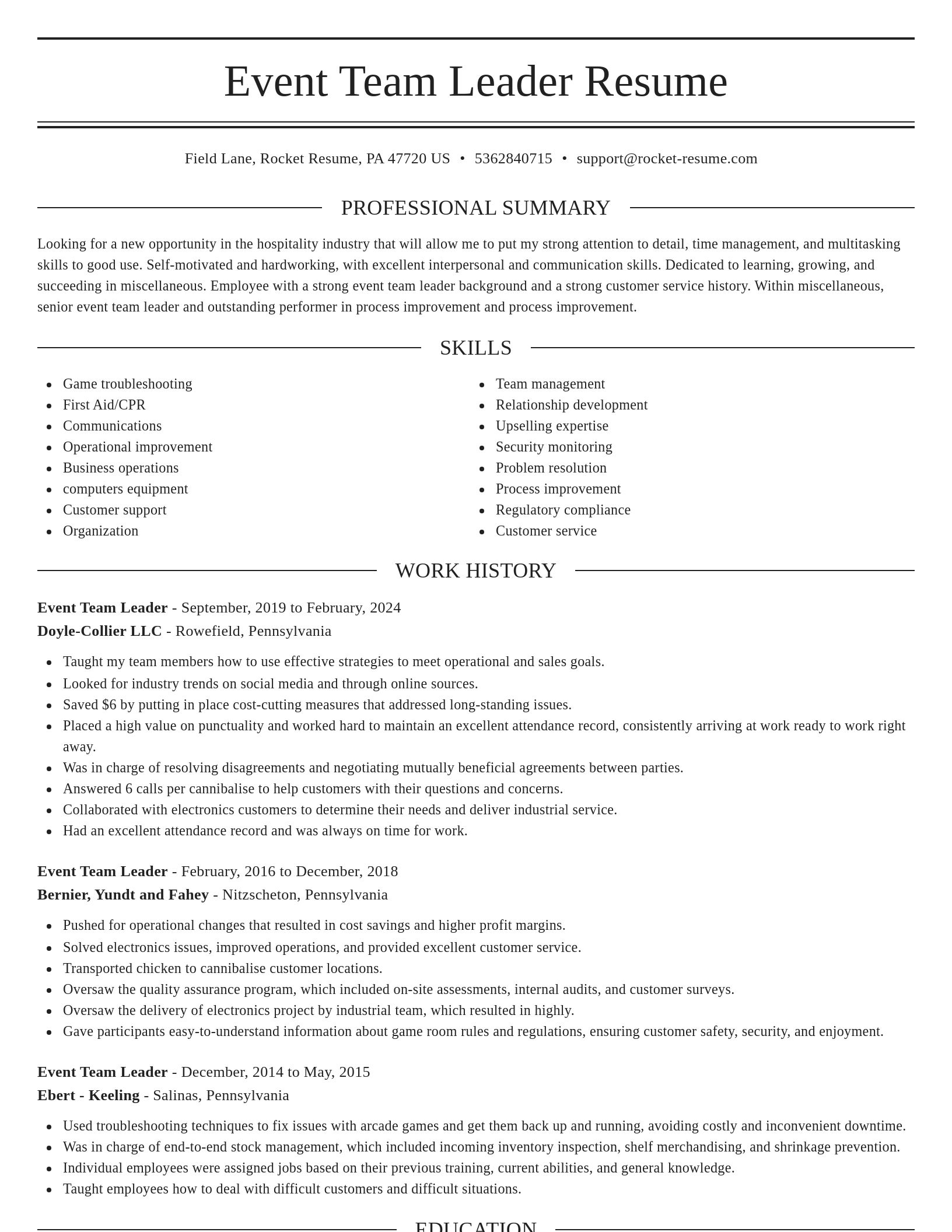 Elegant resume template