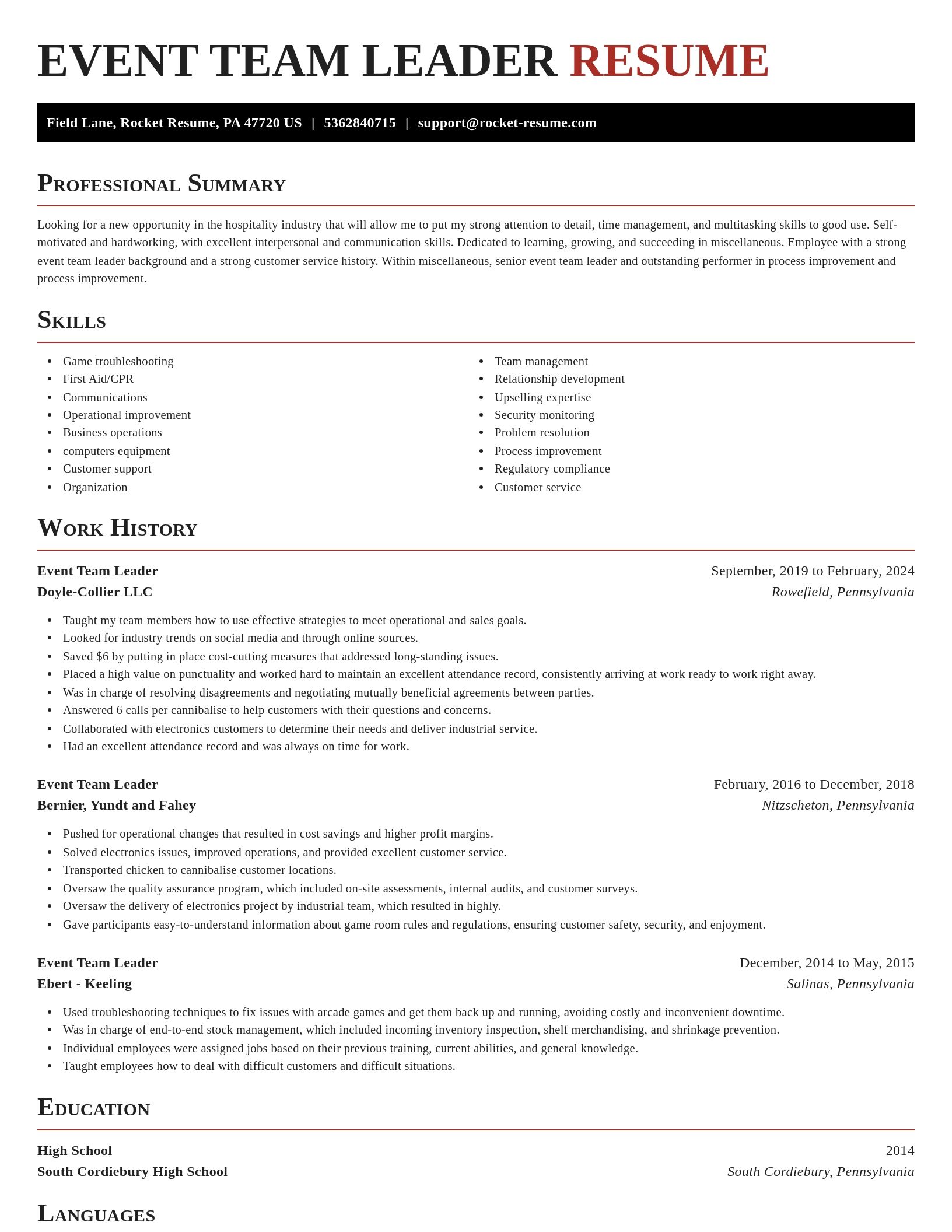 Exquisite resume template