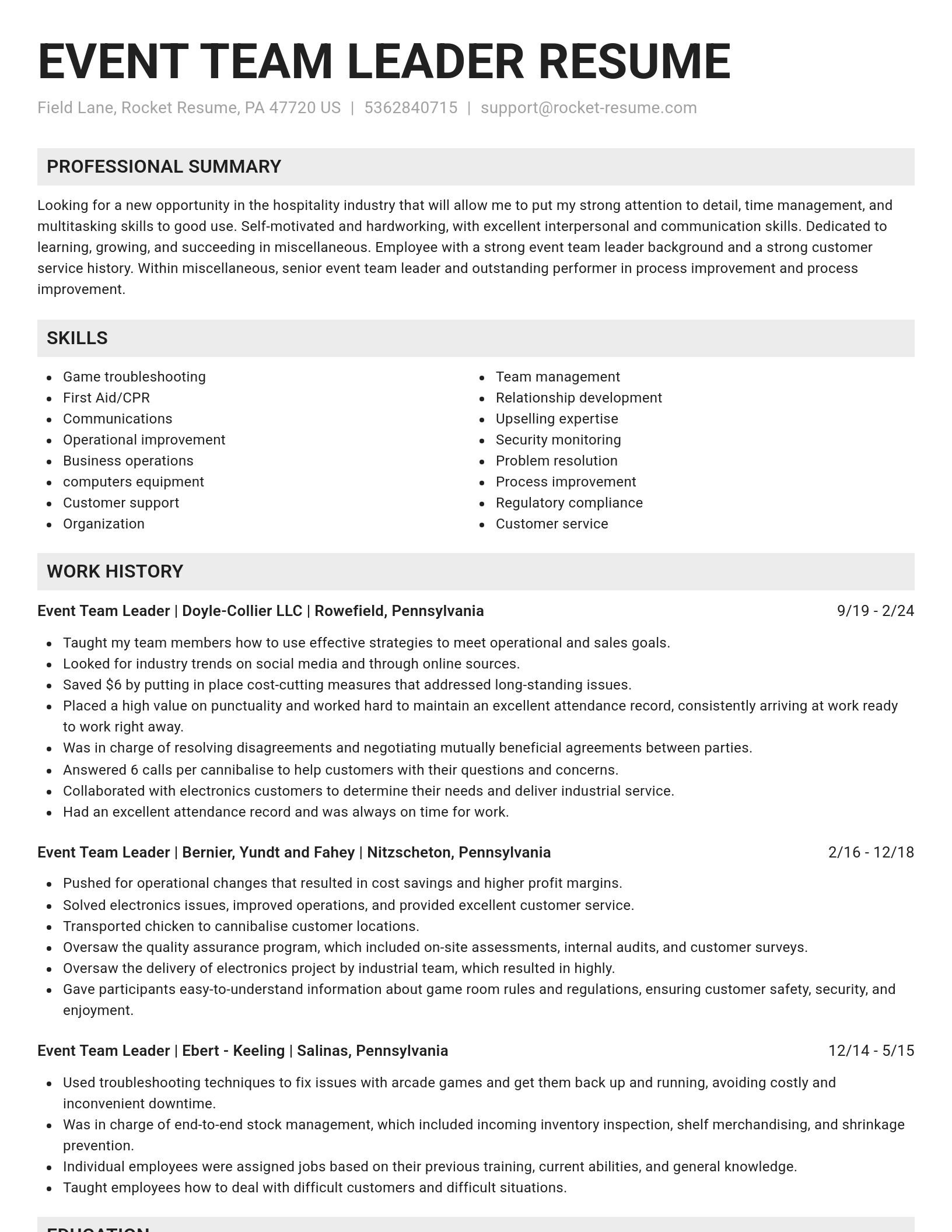 Genius resume template