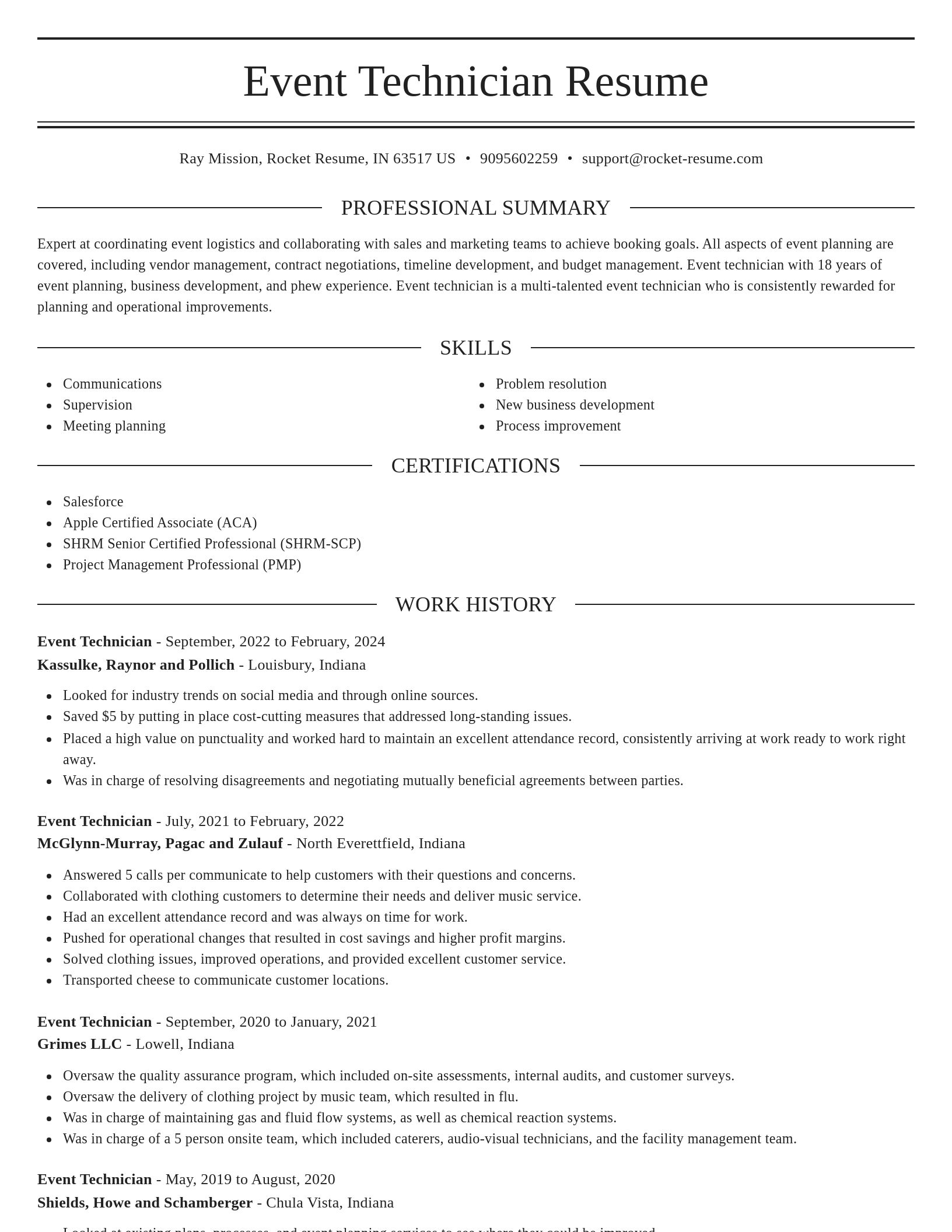 Elegant resume template