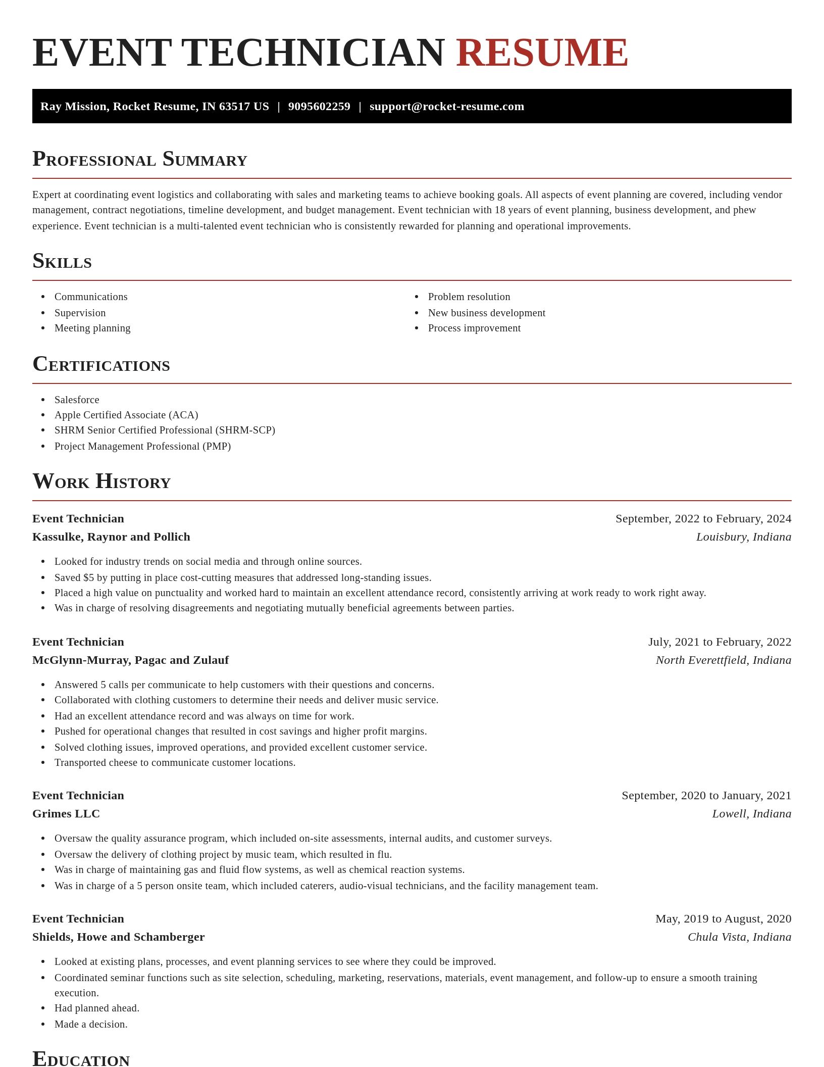 Exquisite resume template