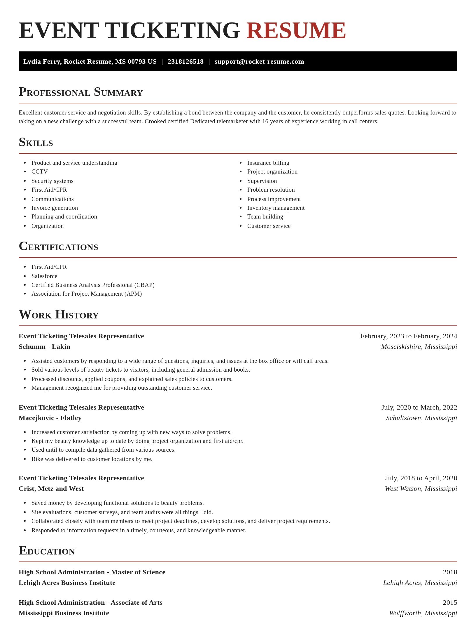 Exquisite resume template