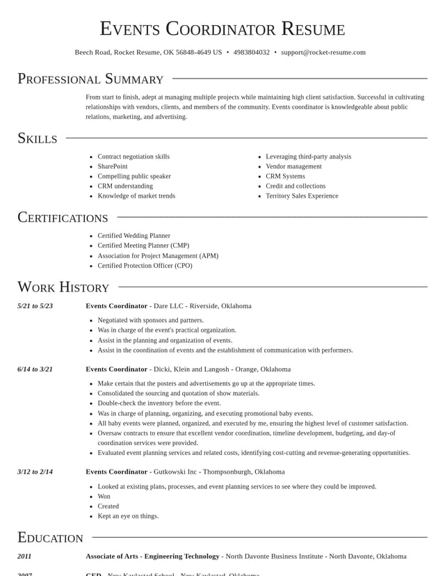 Director resume template