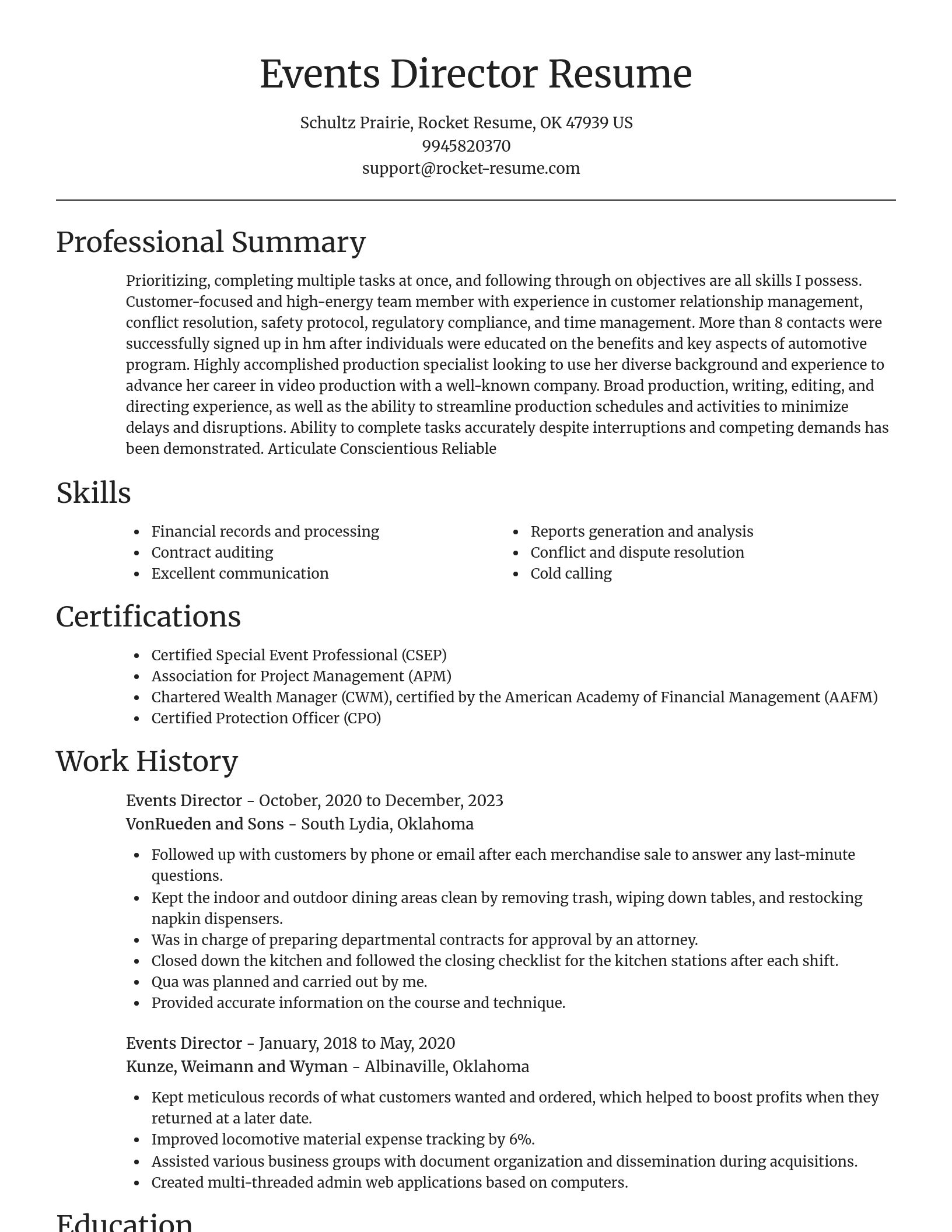 Focal Point resume template