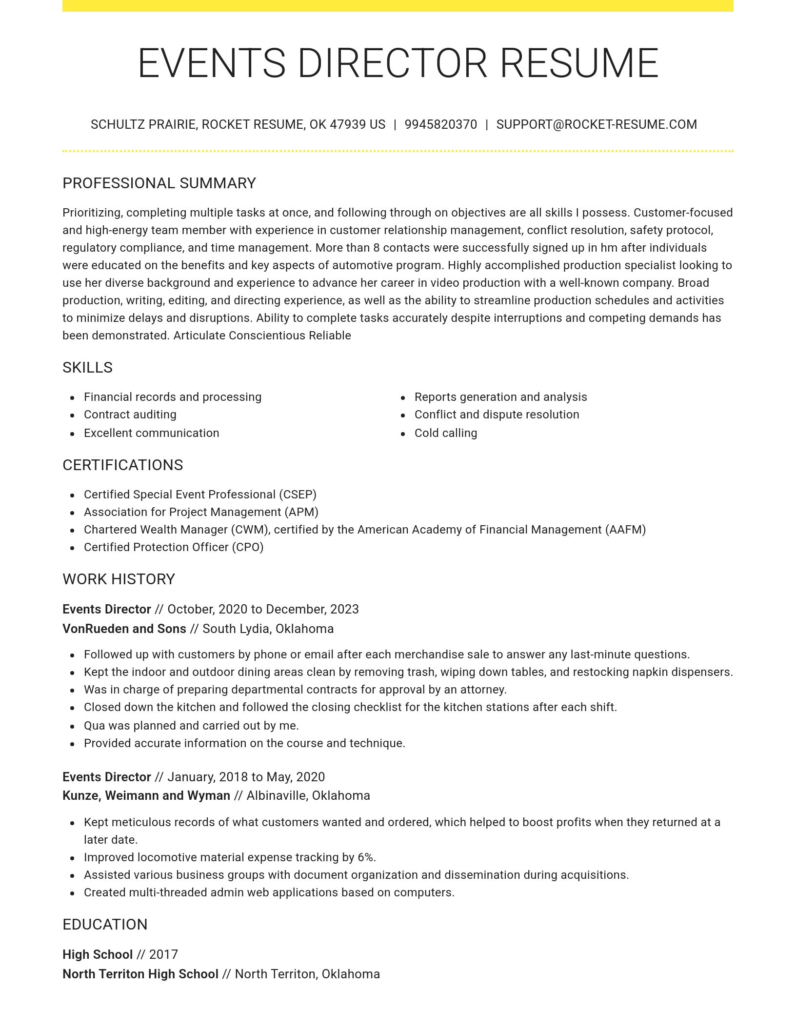 Grand resume template