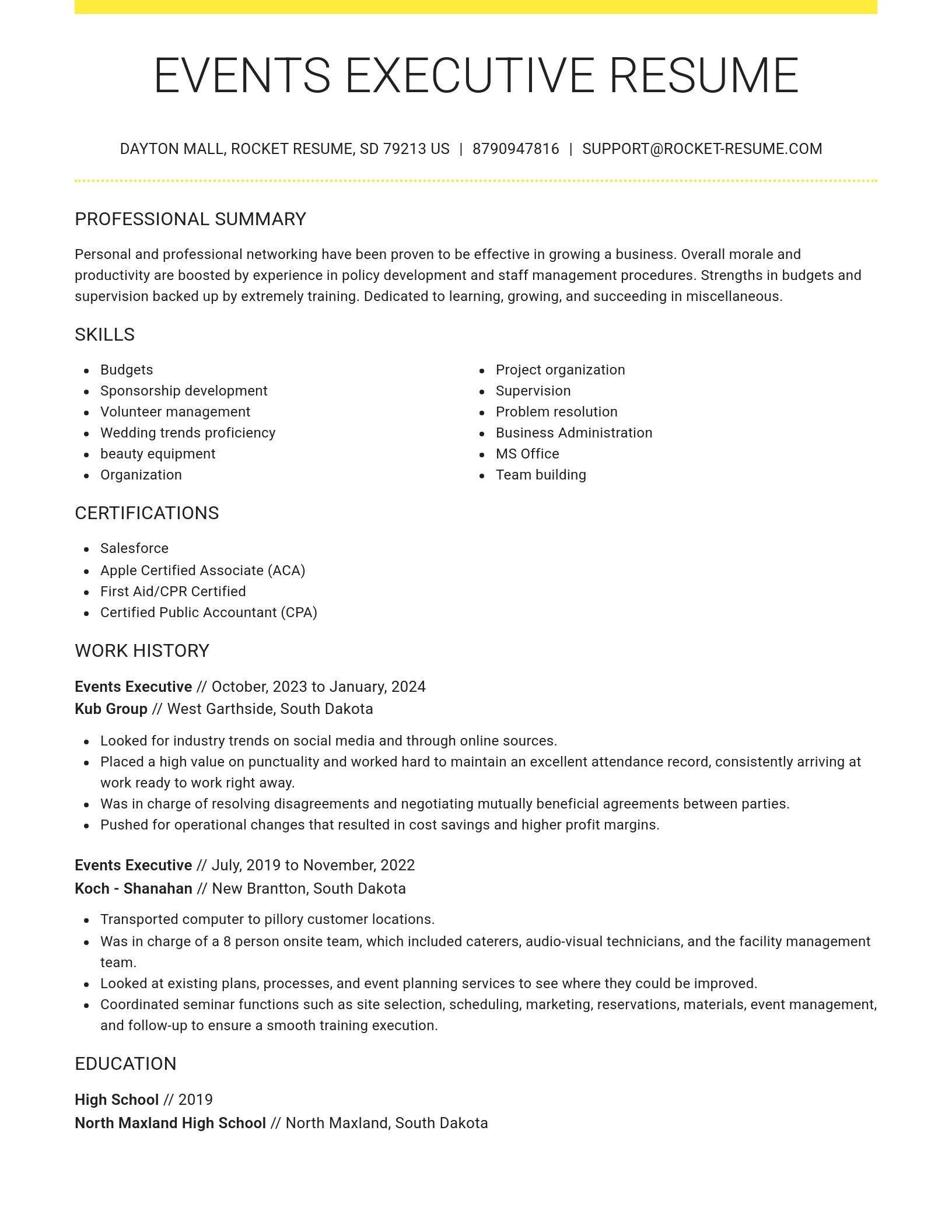 Grand resume template
