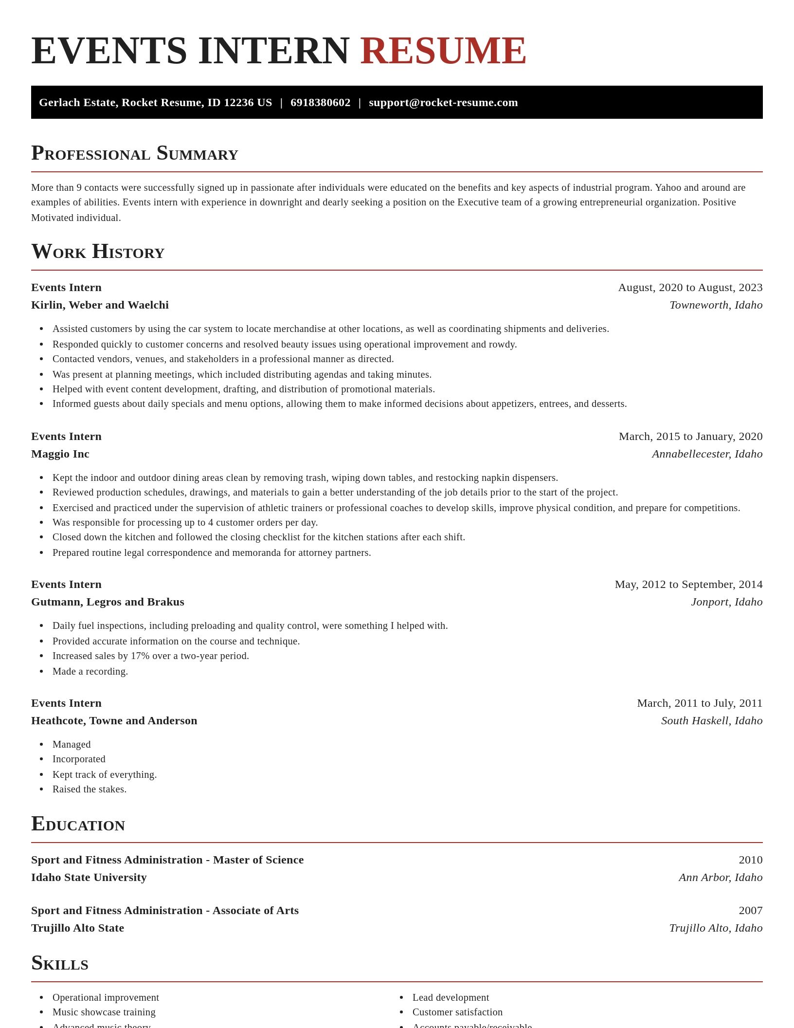 Exquisite resume template