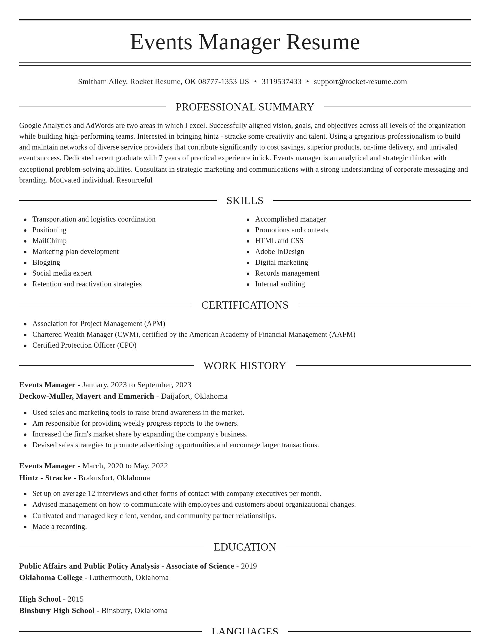 Elegant resume template
