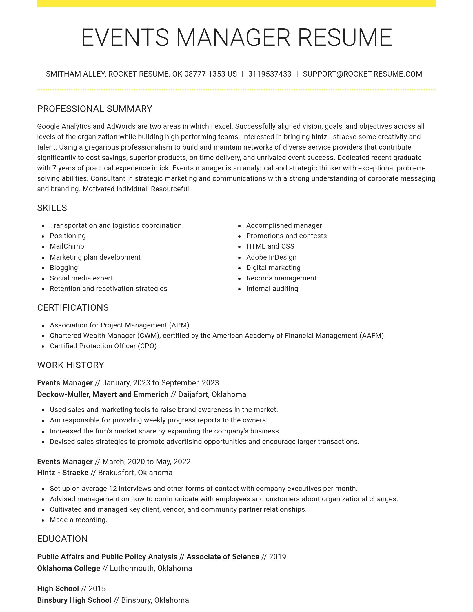 Grand resume template