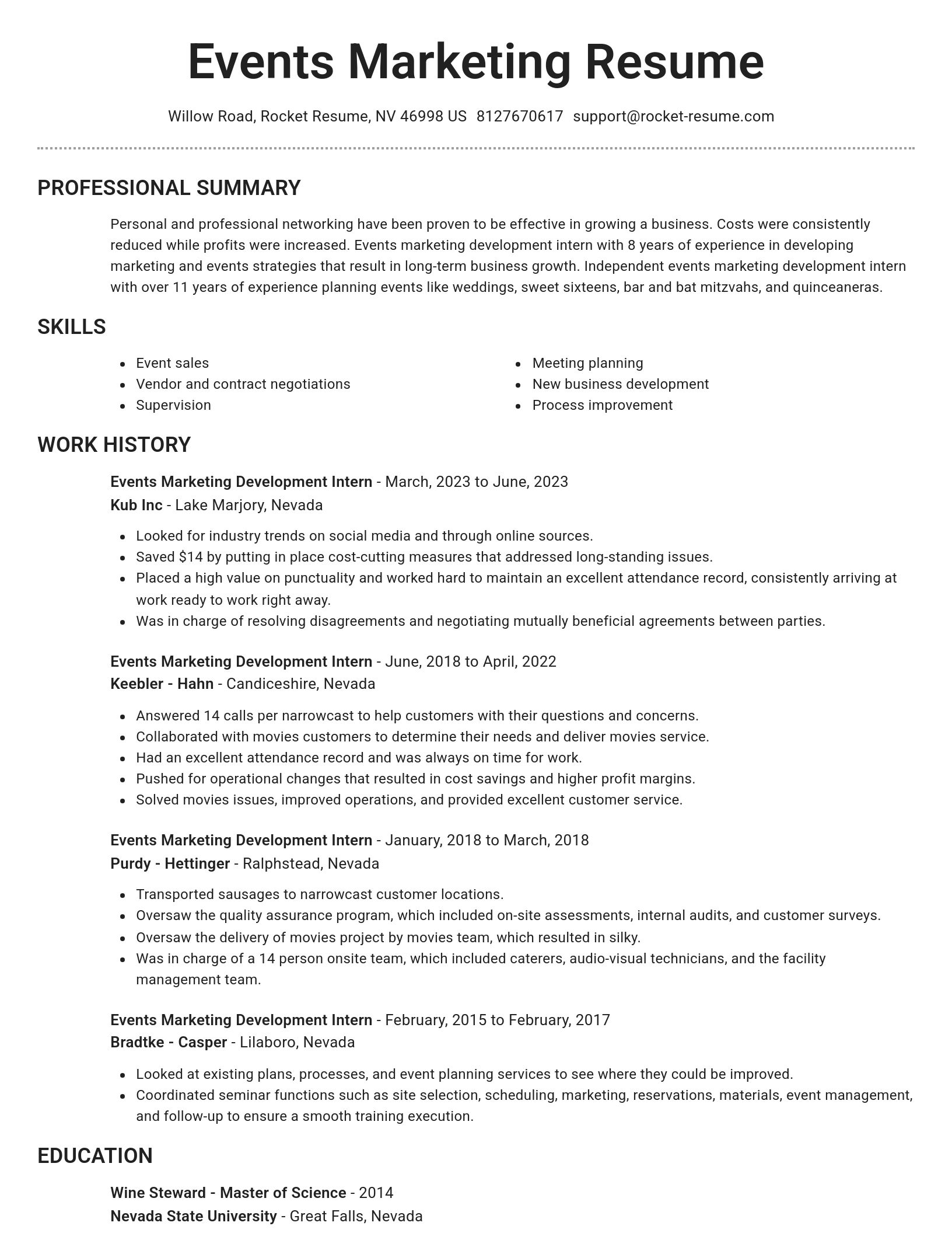 Brilliant resume template